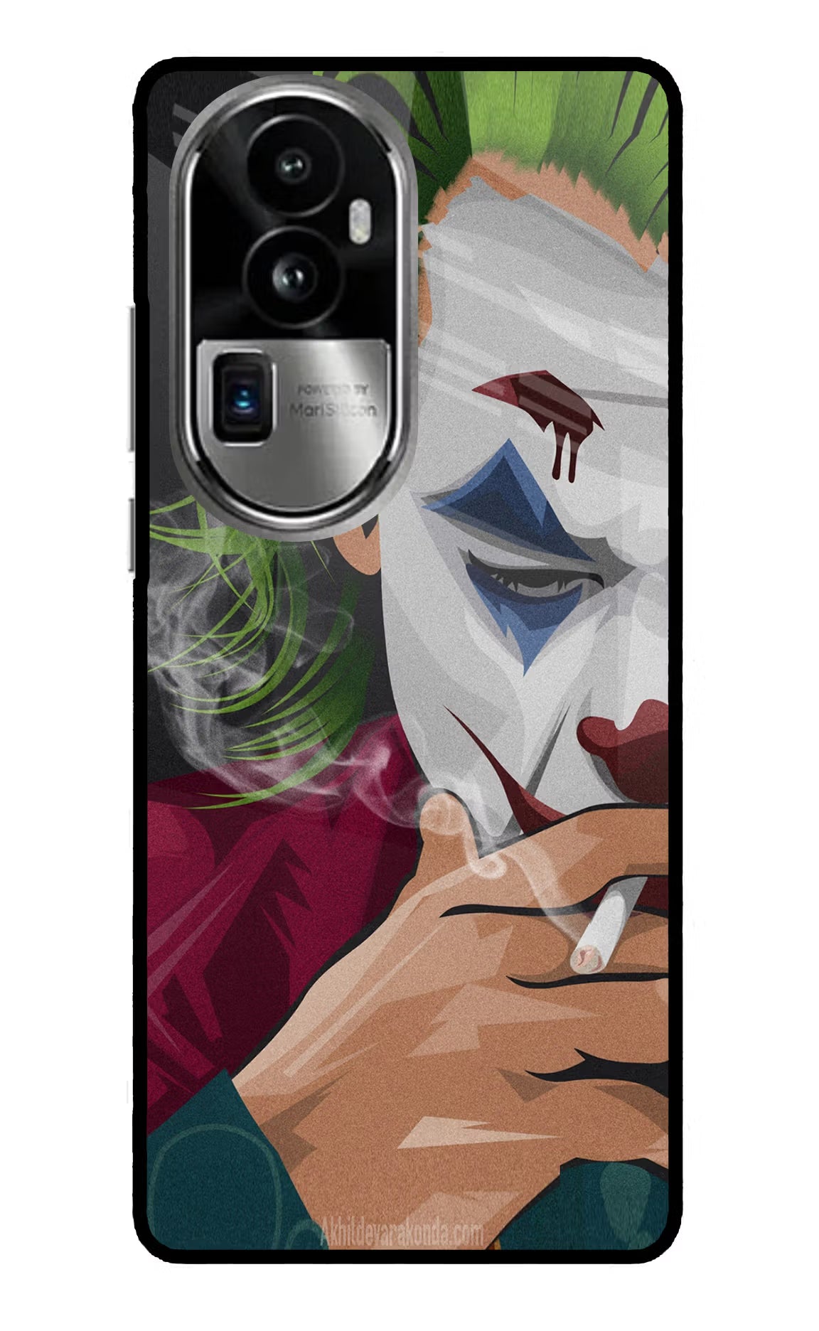 Joker Smoking Oppo Reno10 Pro+ 5G Glass Case - Joker Smoking Oppo Reno10 Pro+ 5G Glass Case Joker Smoking Oppo Reno10 Pro+ 5G Glass Case