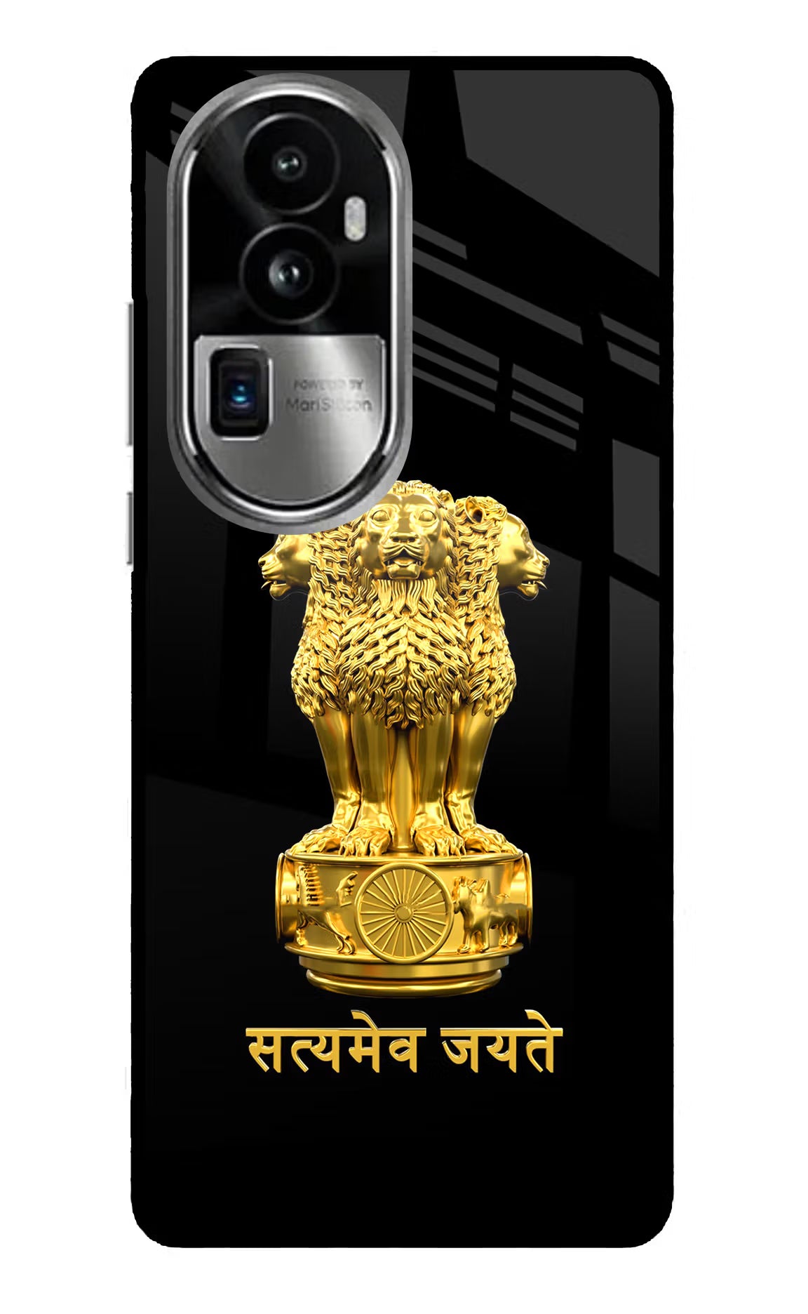 Satyamev Jayate Golden Oppo Reno10 Pro+ 5G Glass Case - Satyamev Jayate Golden Oppo Reno10 Pro+ 5G Glass Case Satyamev Jayate Golden Oppo Reno10 Pro+ 5G Glass Case