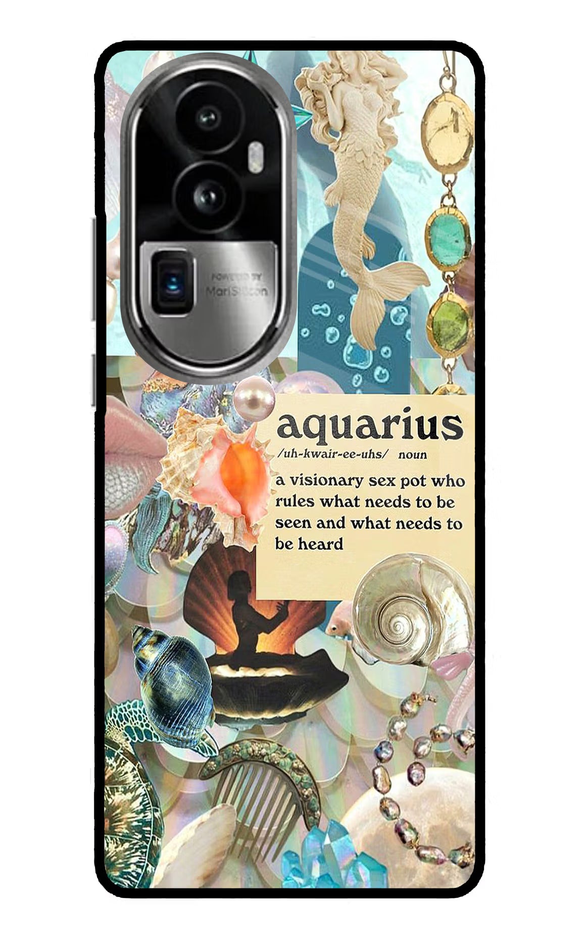 Aquarius Zodiac Oppo Reno10 Pro+ 5G Glass Case - Aquarius Zodiac Oppo Reno10 Pro+ 5G Glass Case Aquarius Zodiac Oppo Reno10 Pro+ 5G Glass Case