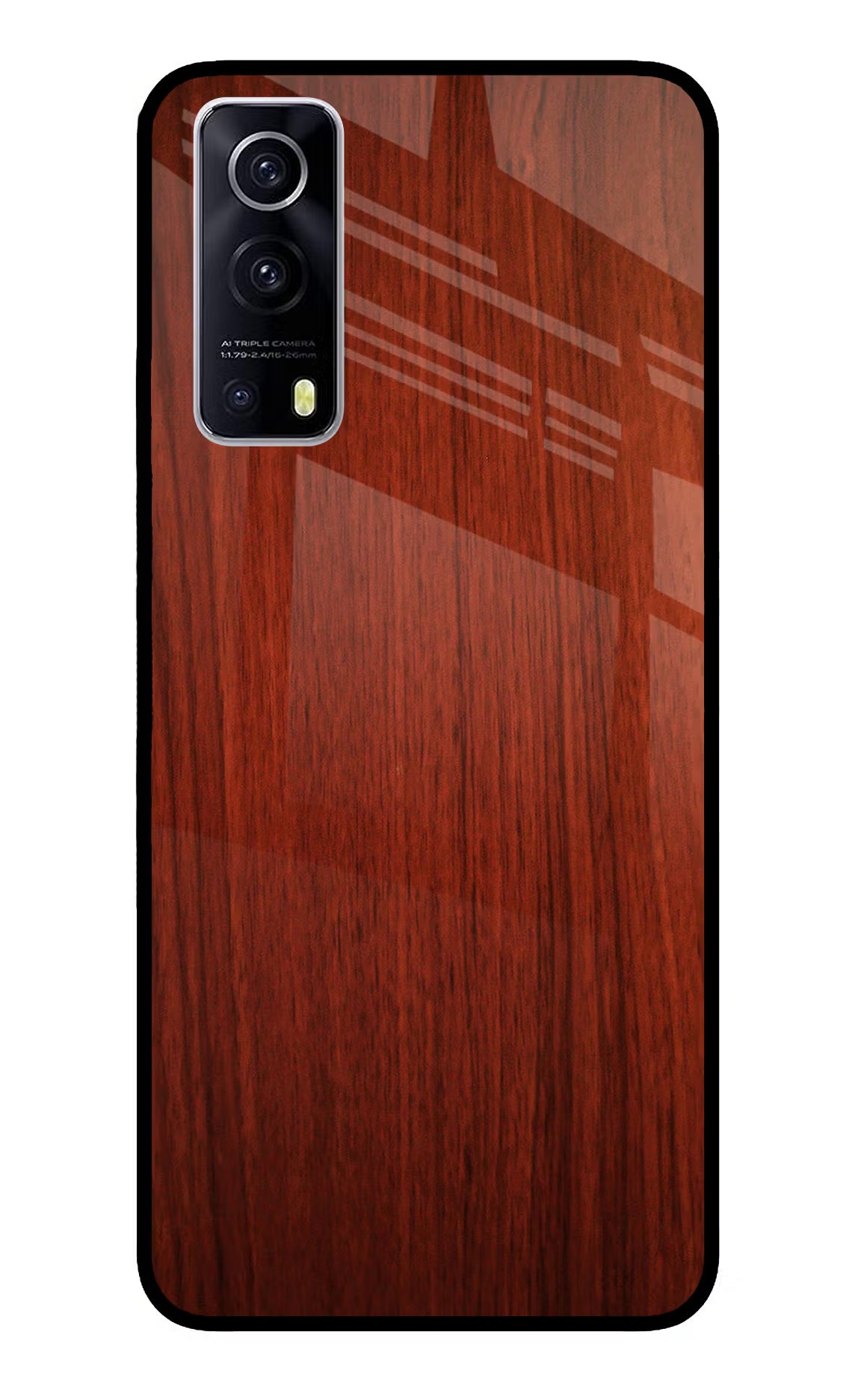 Wooden Plain Pattern iQOO Z3 5G Glass Case - Wooden Plain Pattern iQOO Z3 5G Glass Case Wooden Plain Pattern iQOO Z3 5G Glass Case