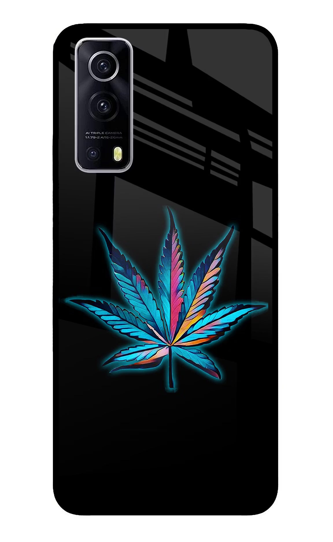Weed iQOO Z3 5G Back Cover - Weed iQOO Z3 5G Glass Case Back Cover by Casekaro Weed iQOO Z3 5G Glass Case Back Cover by Casekaro