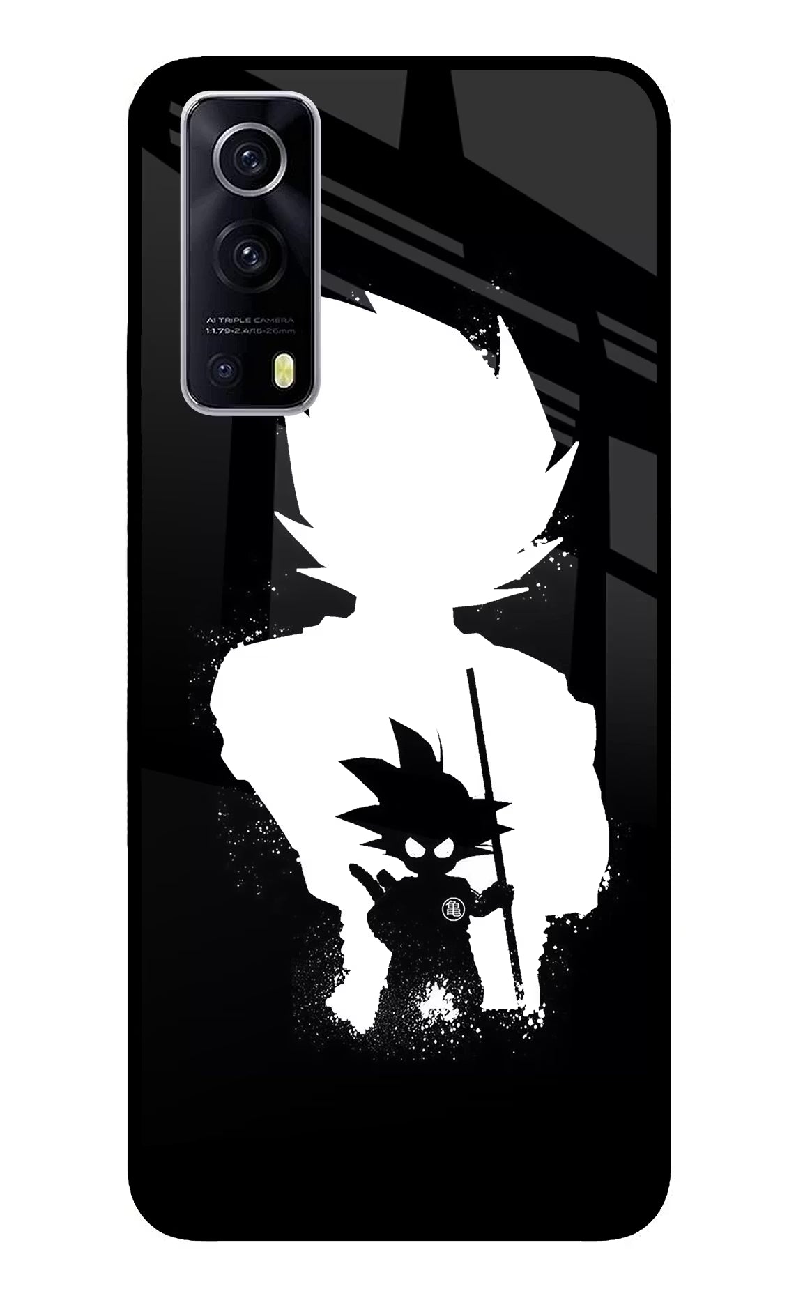Goku Shadow iQOO Z3 5G Back Cover - Goku Shadow iQOO Z3 5G Glass Case Back Cover by Casekaro Goku Shadow iQOO Z3 5G Glass Case Back Cover by Casekaro