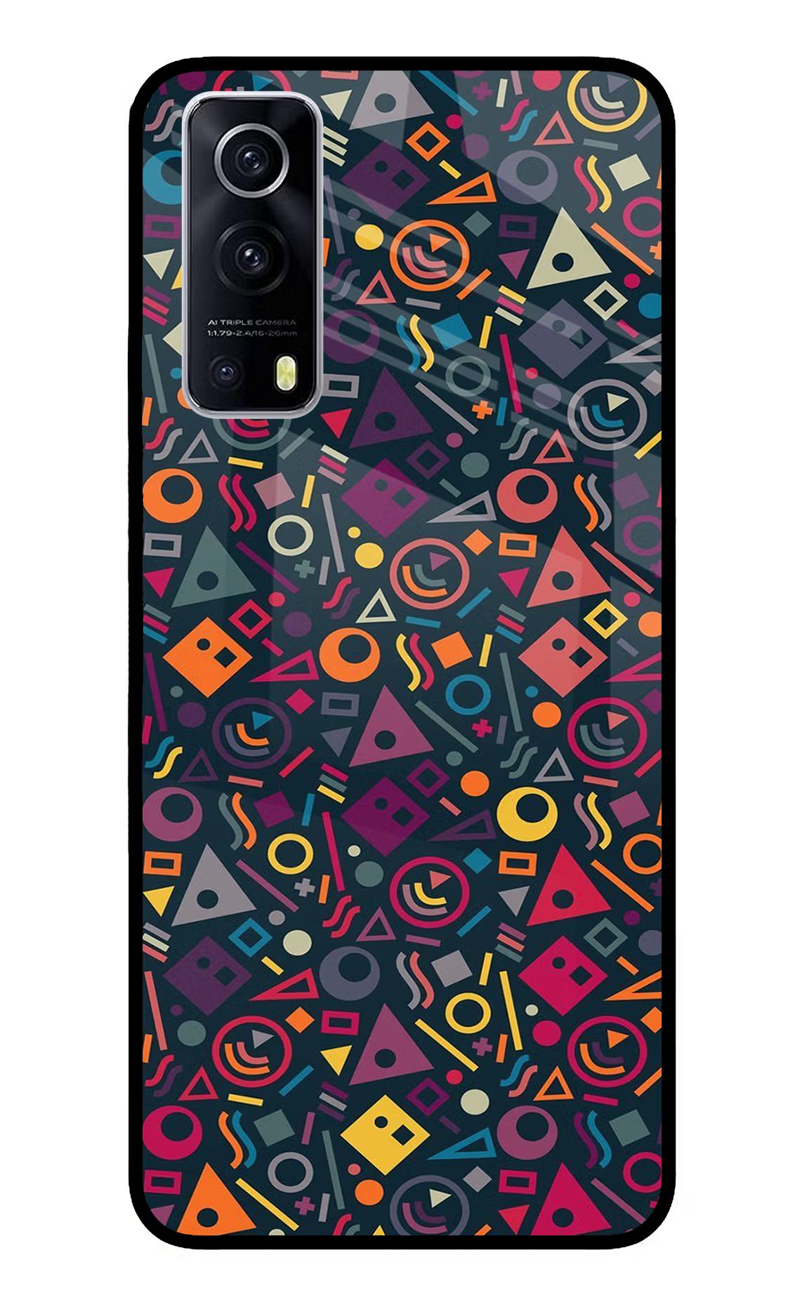 Geometric Abstract iQOO Z3 5G Glass Case - Geometric Abstract iQOO Z3 5G Glass Case Geometric Abstract iQOO Z3 5G Glass Case