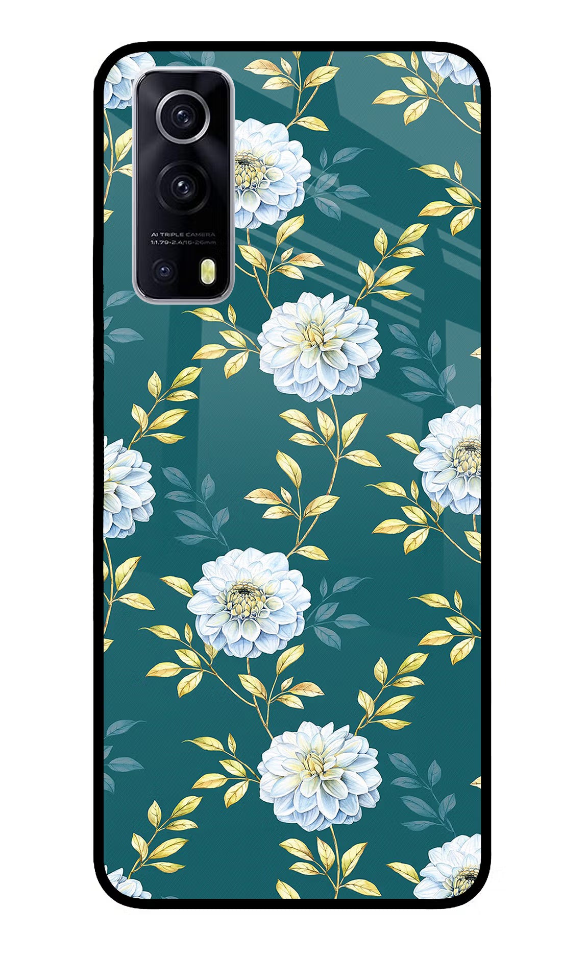 Flowers iQOO Z3 5G Back Cover - Flowers iQOO Z3 5G Glass Case Back Cover by Casekaro Flowers iQOO Z3 5G Glass Case Back Cover by Casekaro