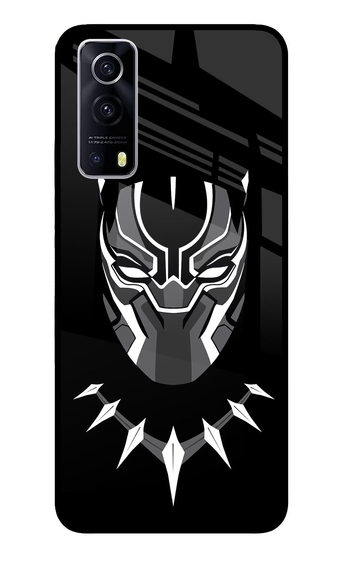 Black Panther iQOO Z3 5G Glass Case - Black Panther iQOO Z3 5G Glass Case Black Panther iQOO Z3 5G Glass Case