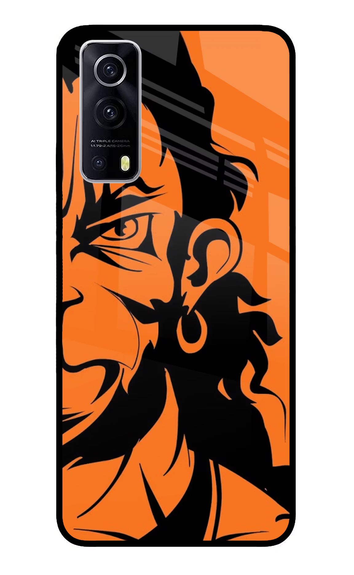 Hanuman iQOO Z3 5G Back Cover - Hanuman iQOO Z3 5G Glass Case Back Cover by Casekaro Hanuman iQOO Z3 5G Glass Case Back Cover by Casekaro