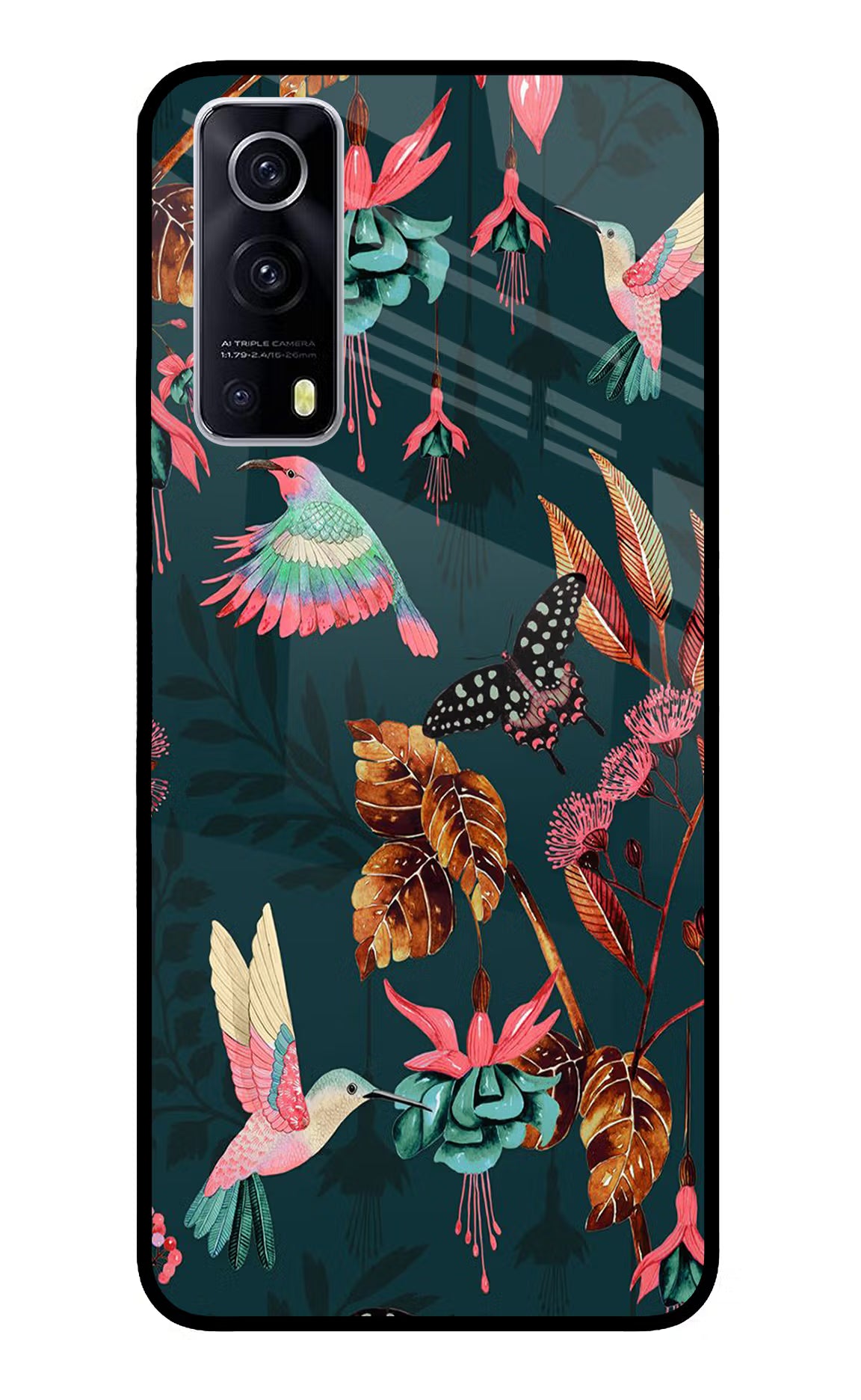 Birds iQOO Z3 5G Back Cover - Birds iQOO Z3 5G Glass Case Back Cover by Casekaro Birds iQOO Z3 5G Glass Case Back Cover by Casekaro