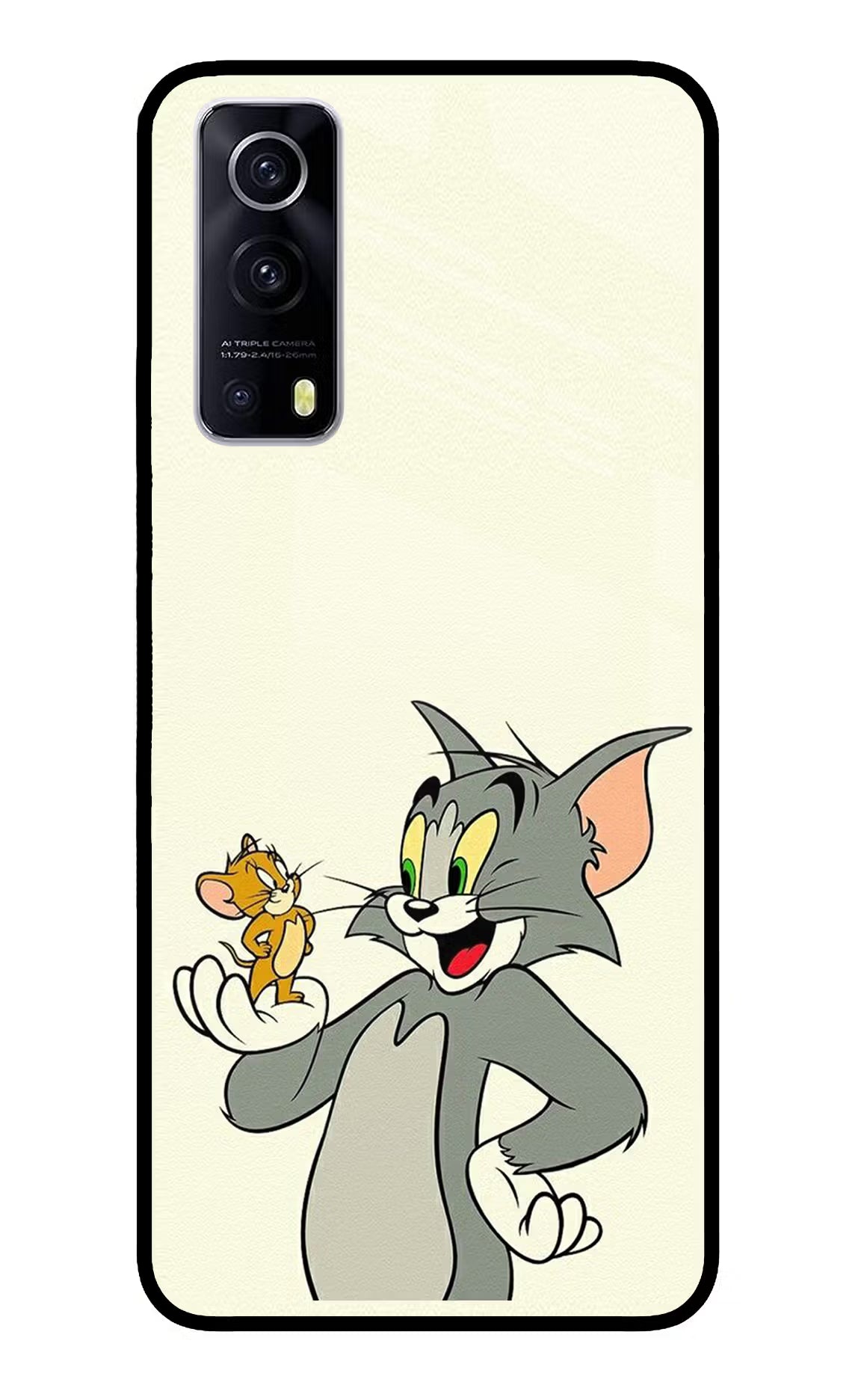 Tom & Jerry iQOO Z3 5G Back Cover - Tom & Jerry iQOO Z3 5G Glass Case Back Cover by Casekaro Tom & Jerry iQOO Z3 5G Glass Case Back Cover by Casekaro