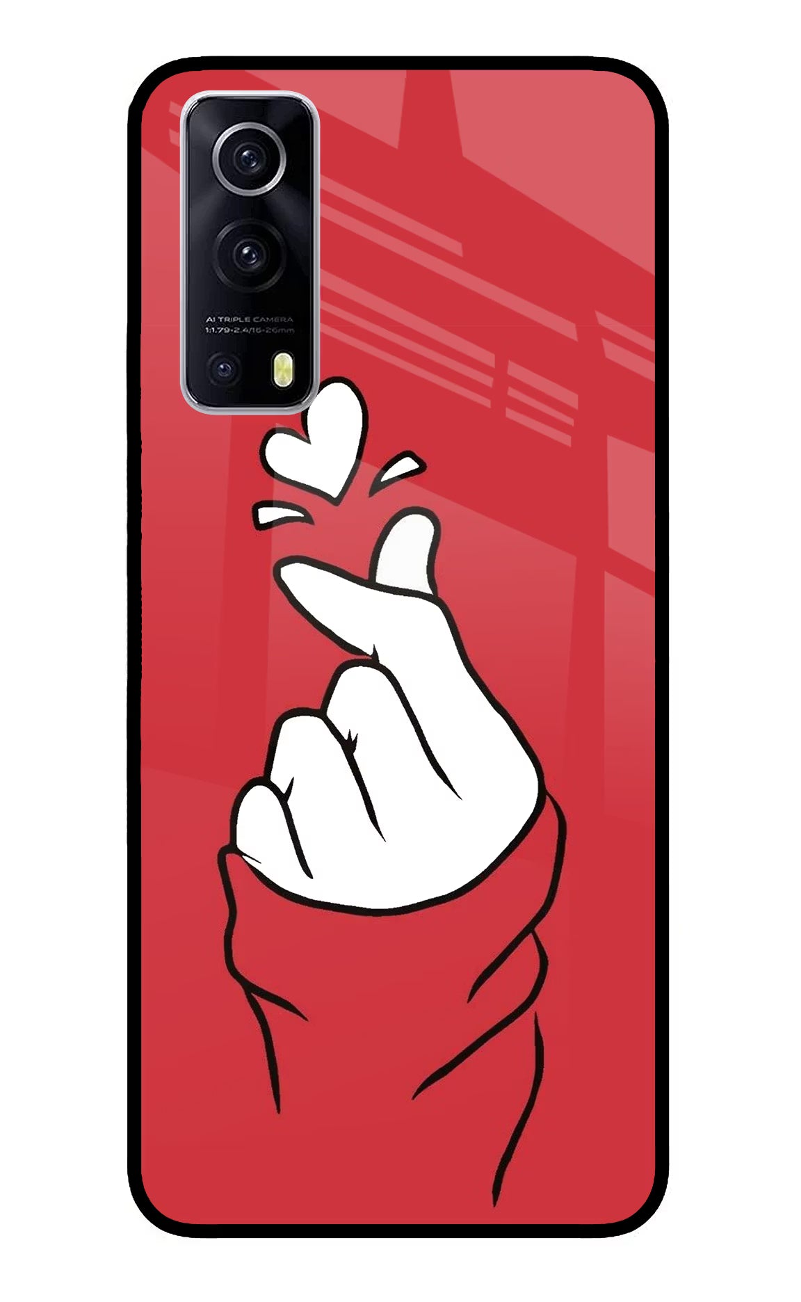 Korean Love Sign iQOO Z3 5G Glass Case - Korean Love Sign iQOO Z3 5G Glass Case Korean Love Sign iQOO Z3 5G Glass Case