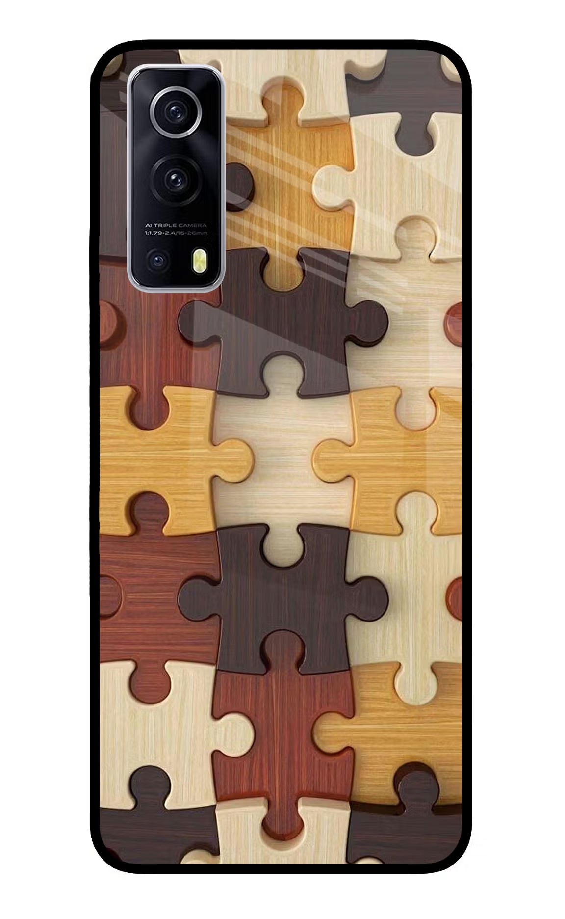 Wooden Puzzle iQOO Z3 5G Glass Case - Wooden Puzzle iQOO Z3 5G Glass Case Wooden Puzzle iQOO Z3 5G Glass Case