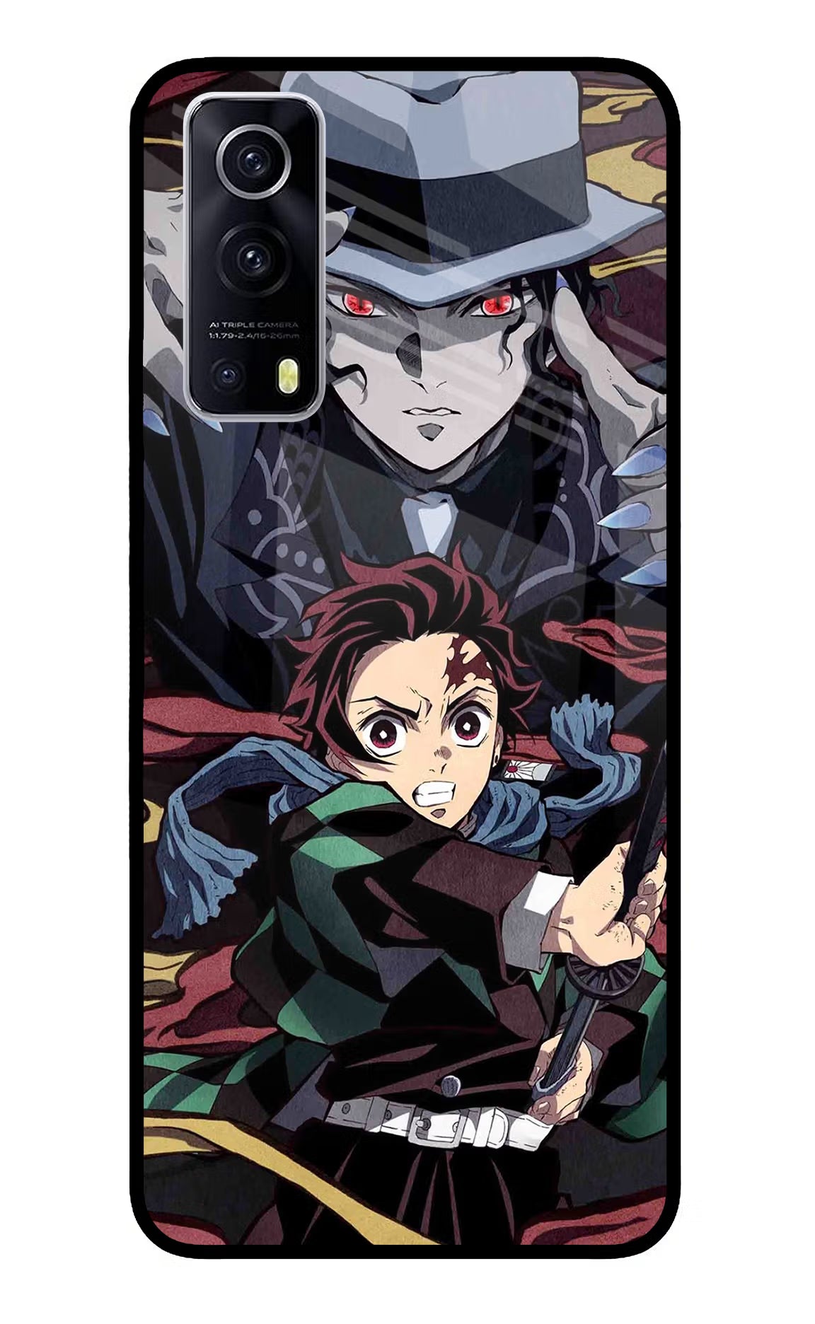 Demon Slayer iQOO Z3 5G Back Cover - Demon Slayer iQOO Z3 5G Glass Case Back Cover by Casekaro Demon Slayer iQOO Z3 5G Glass Case Back Cover by Casekaro
