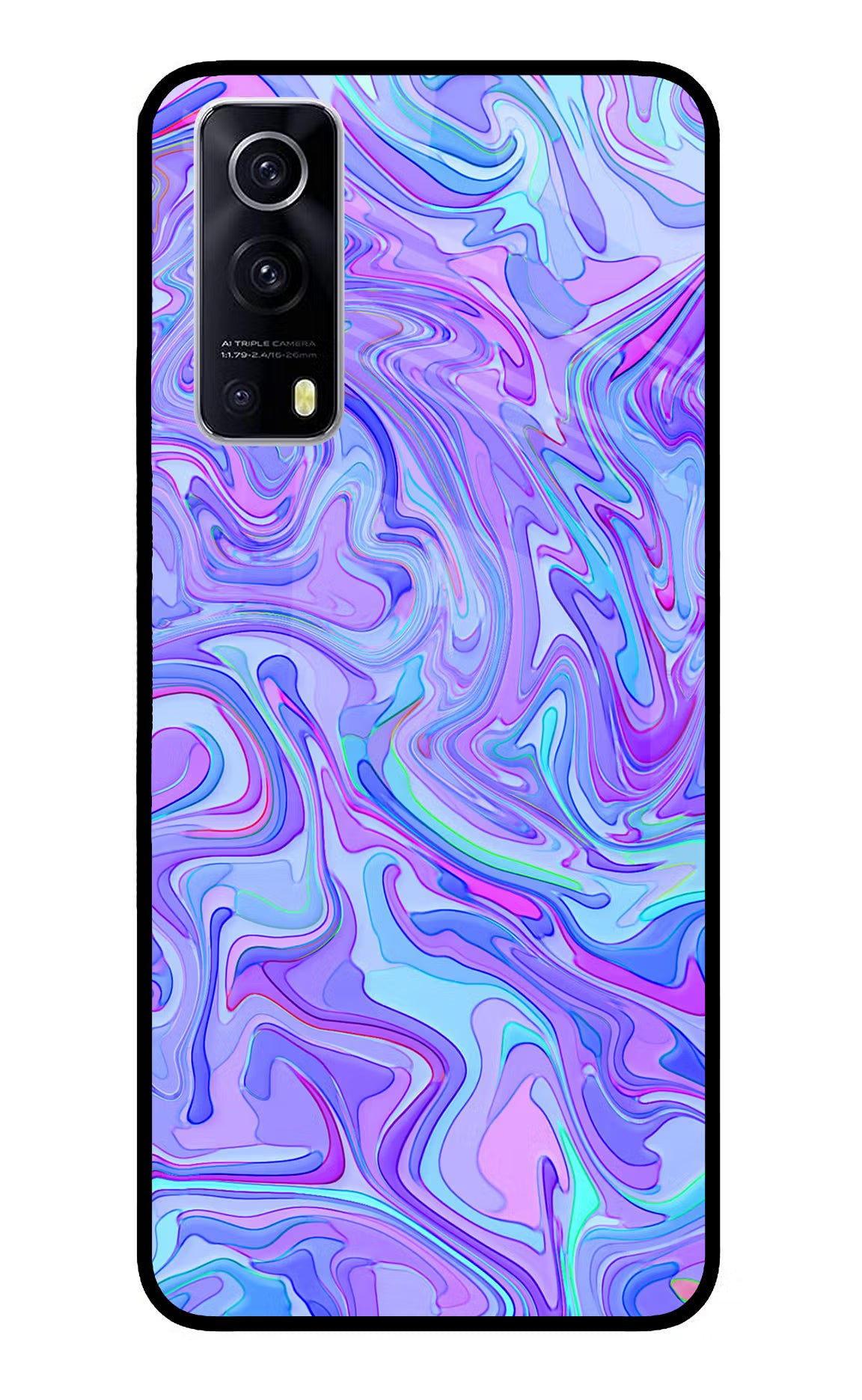 Glitter iQOO Z3 5G Back Cover - Glitter iQOO Z3 5G Glass Case Back Cover by Casekaro Glitter iQOO Z3 5G Glass Case Back Cover by Casekaro