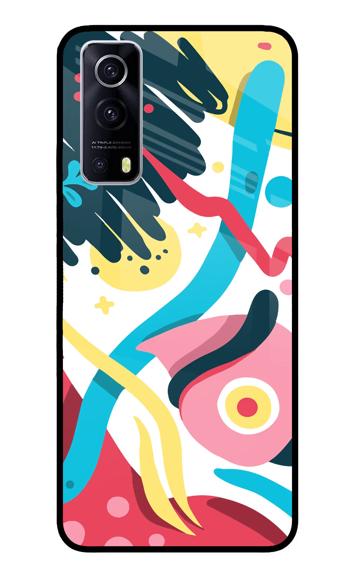 Trippy iQOO Z3 5G Back Cover - Trippy iQOO Z3 5G Glass Case Back Cover by Casekaro Trippy iQOO Z3 5G Glass Case Back Cover by Casekaro
