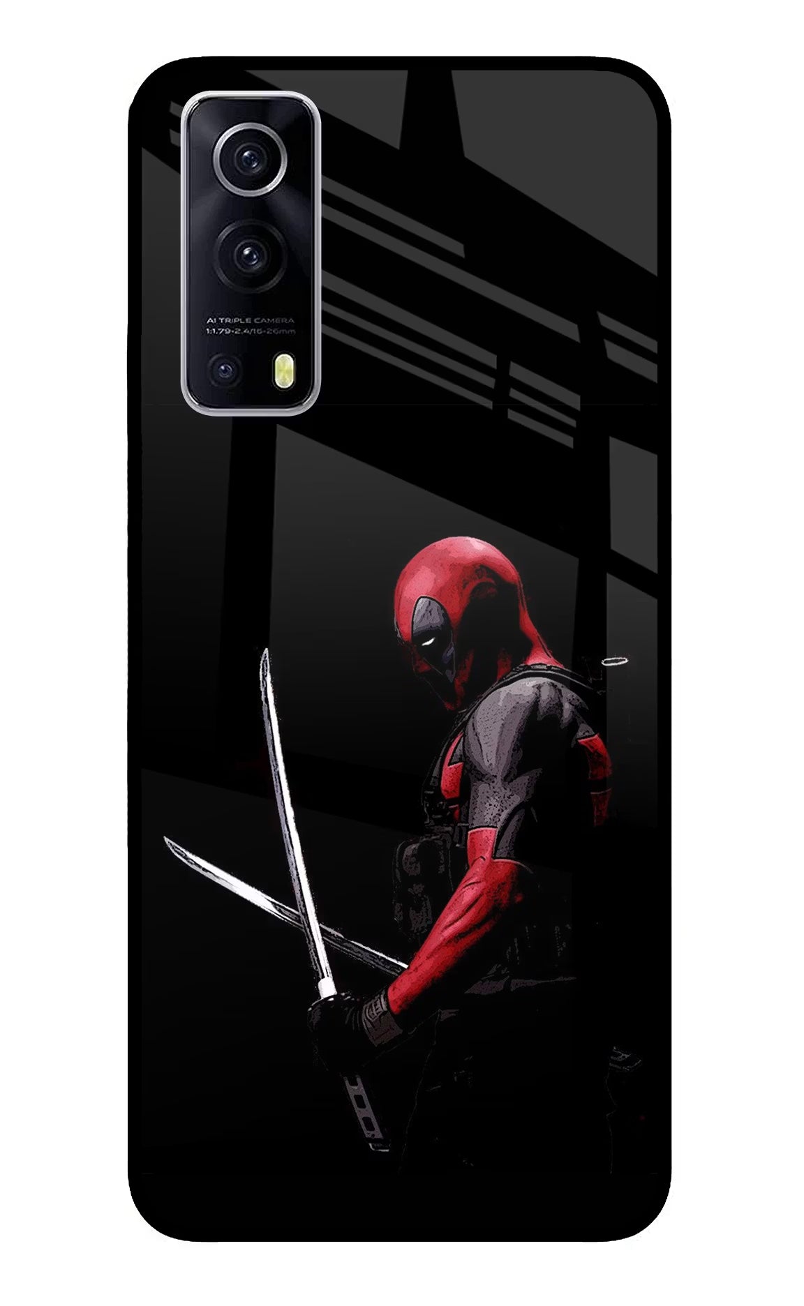 Deadpool iQOO Z3 5G Back Cover - Deadpool iQOO Z3 5G Glass Case Back Cover by Casekaro Deadpool iQOO Z3 5G Glass Case Back Cover by Casekaro