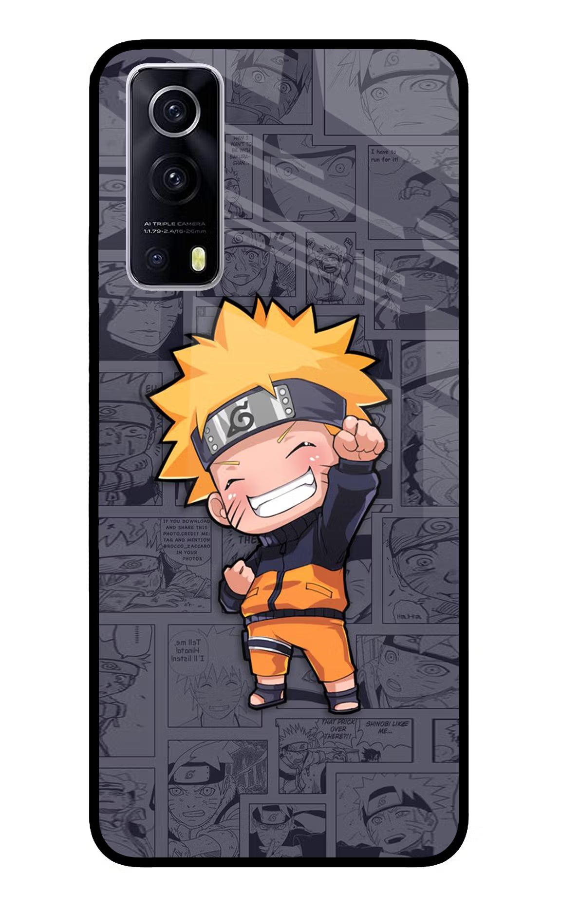 Chota Naruto iQOO Z3 5G Glass Case - Chota Naruto iQOO Z3 5G Glass Case Chota Naruto iQOO Z3 5G Glass Case