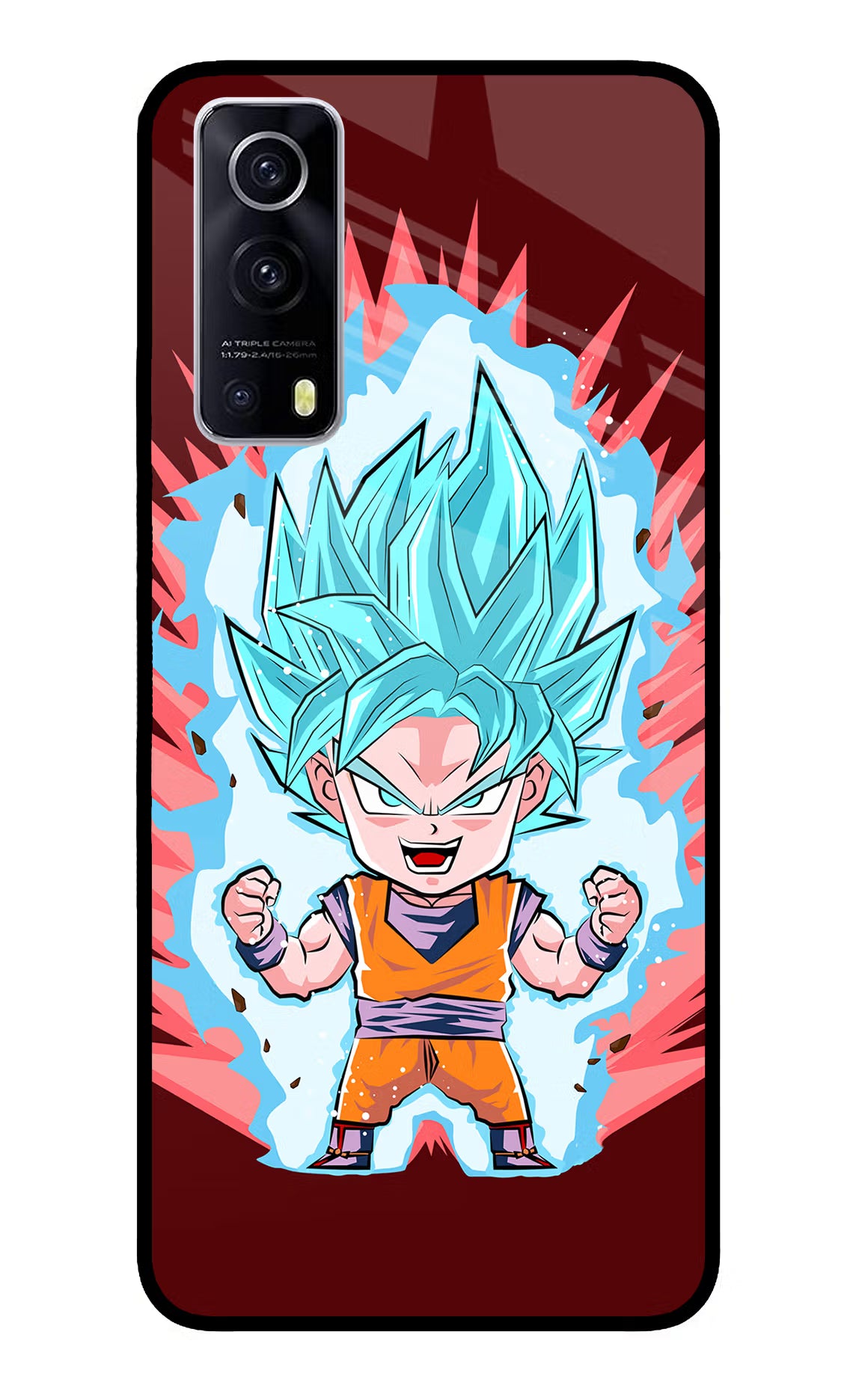 Goku Little iQOO Z3 5G Back Cover - Goku Little iQOO Z3 5G Glass Case Back Cover by Casekaro Goku Little iQOO Z3 5G Glass Case Back Cover by Casekaro
