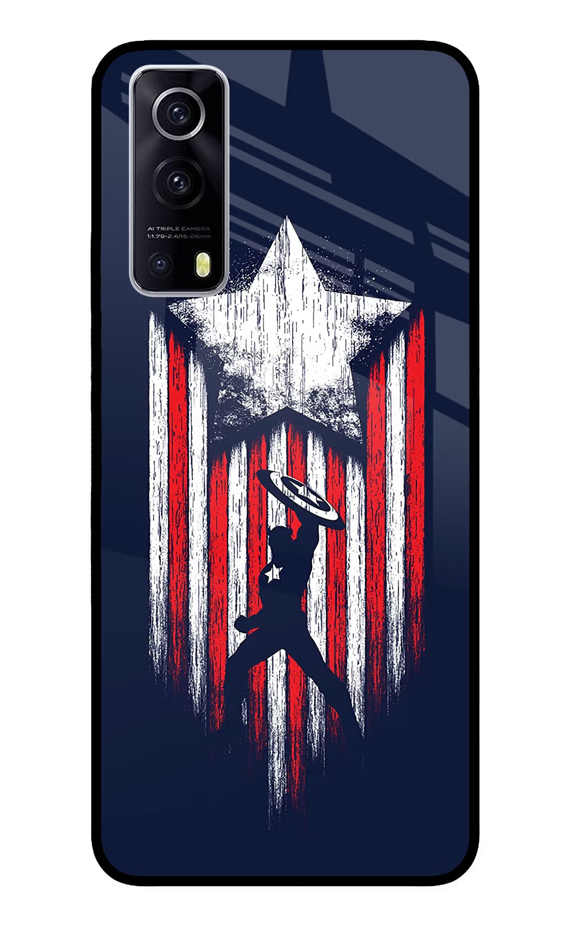 Captain America Marvel Art iQOO Z3 5G Back Cover - Captain America Marvel Art iQOO Z3 5G Glass Case Back Cover by Casekaro Captain America Marvel Art iQOO Z3 5G Glass Case Back Cover by Casekaro