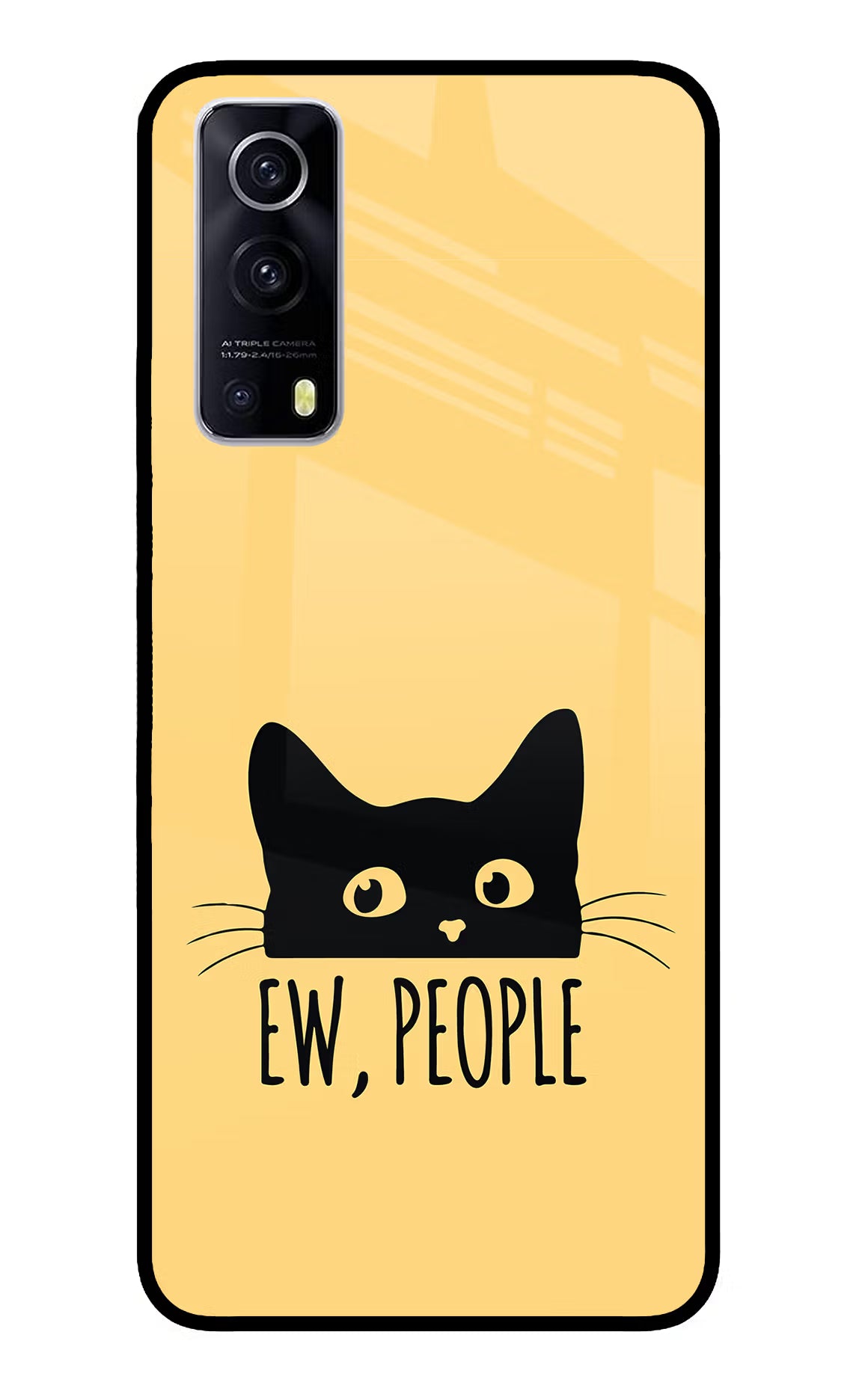 Ew People Catitude iQOO Z3 5G Back Cover - Ew People Catitude iQOO Z3 5G Glass Case Back Cover by Casekaro Ew People Catitude iQOO Z3 5G Glass Case Back Cover by Casekaro