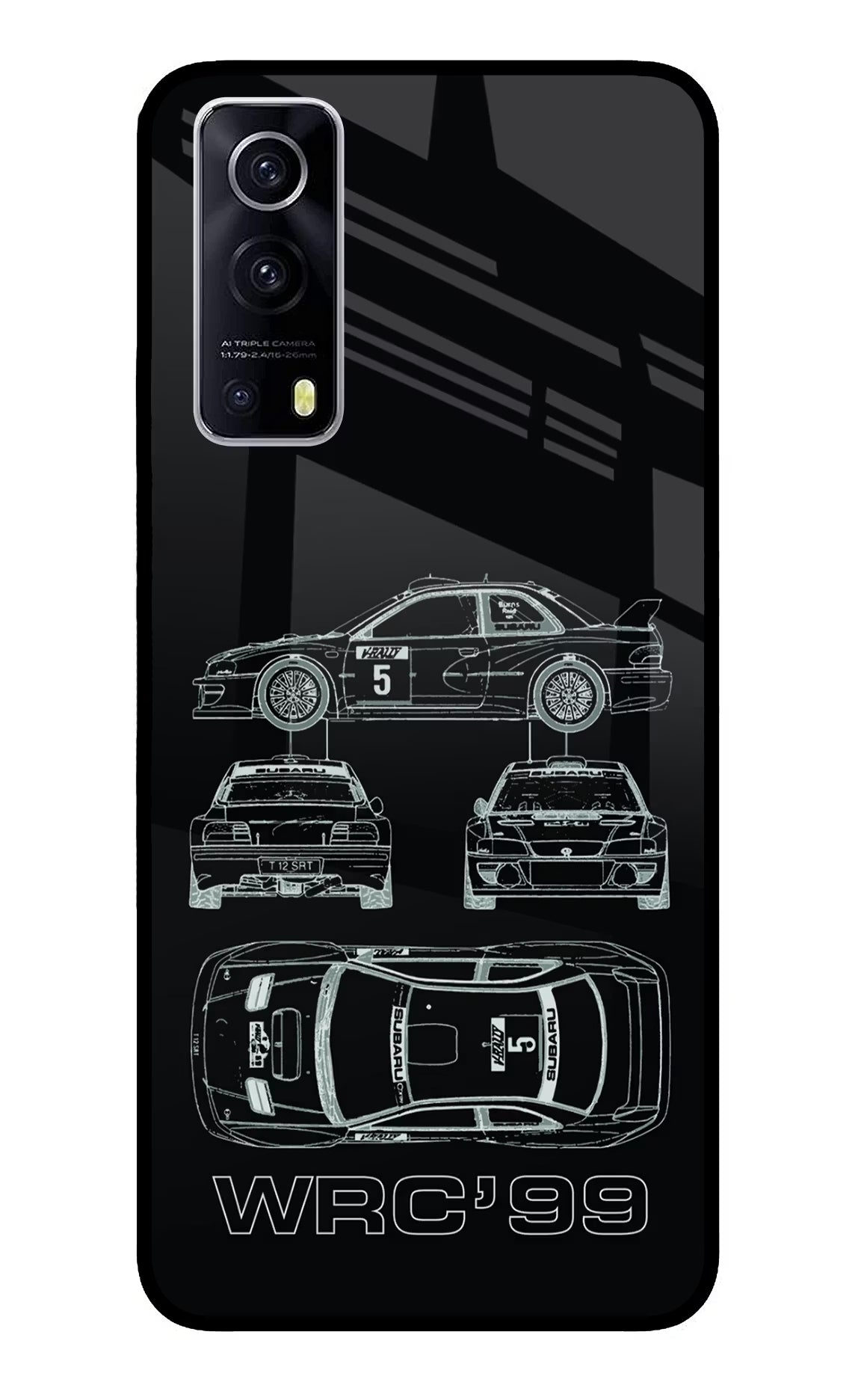 WRC'99 iQOO Z3 5G Back Cover - WRC'99 iQOO Z3 5G Glass Case Back Cover by Casekaro WRC'99 iQOO Z3 5G Glass Case Back Cover by Casekaro