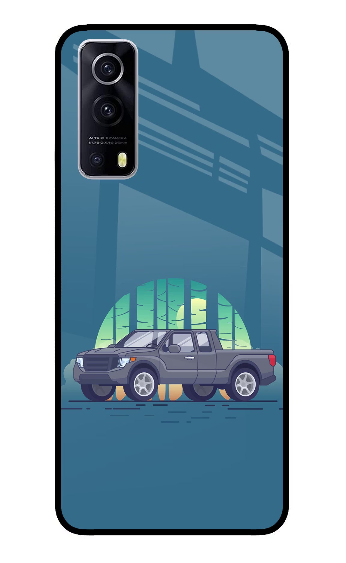 Retro Garage Vibe iQOO Z3 5G Glass Case - Retro Garage Vibe iQOO Z3 5G Glass Case Retro Garage Vibe iQOO Z3 5G Glass Case