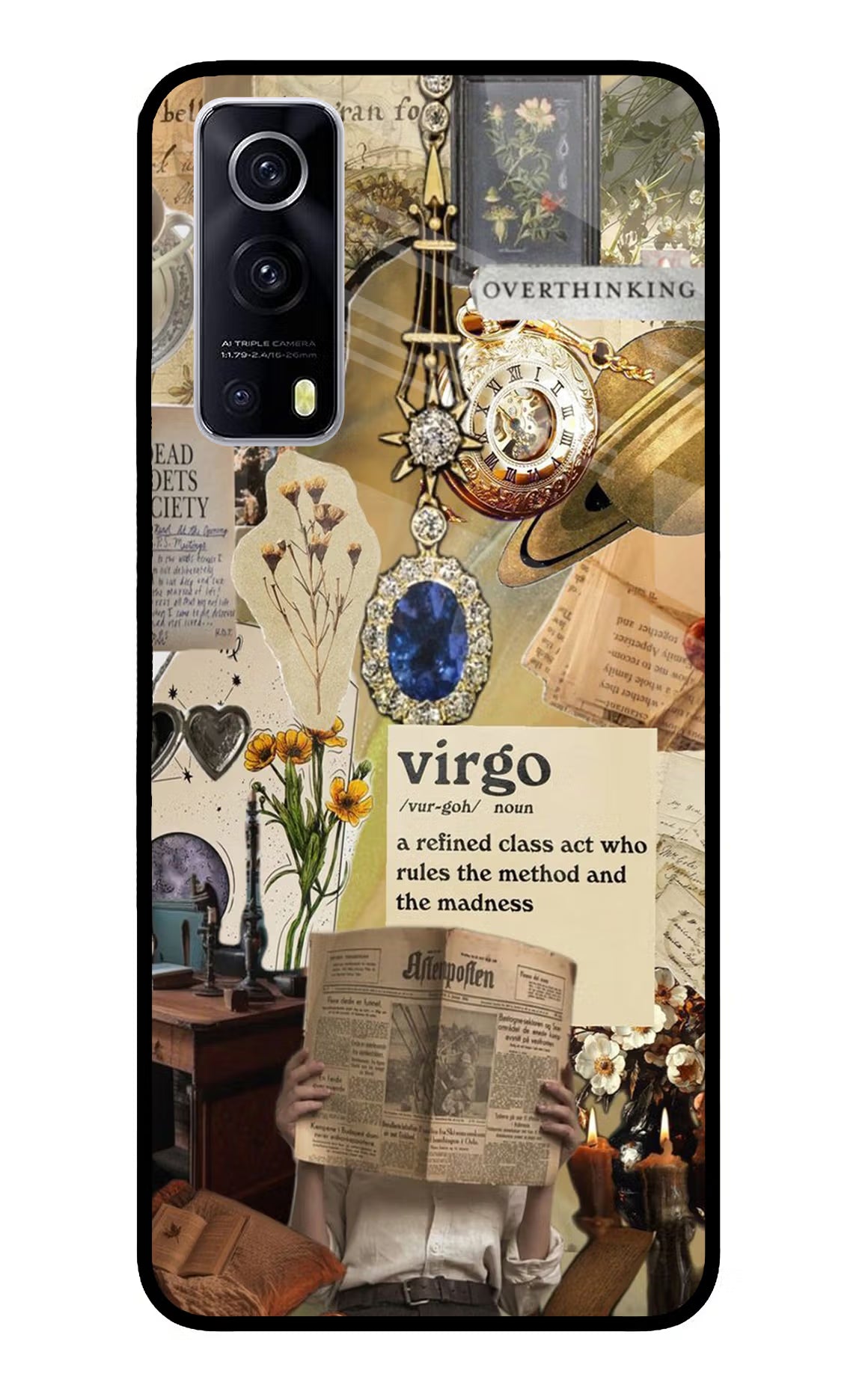Virgo Zodiac iQOO Z3 5G Back Cover - Virgo Zodiac iQOO Z3 5G Glass Case Back Cover by Casekaro Virgo Zodiac iQOO Z3 5G Glass Case Back Cover by Casekaro