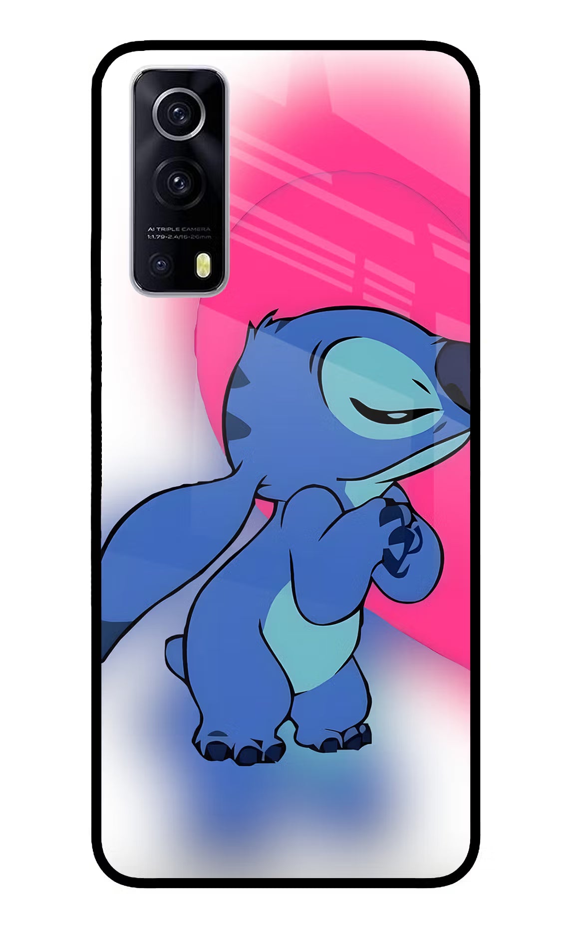 Stitch Hug iQOO Z3 5G Glass Case - Stitch Hug iQOO Z3 5G Glass Case Stitch Hug iQOO Z3 5G Glass Case