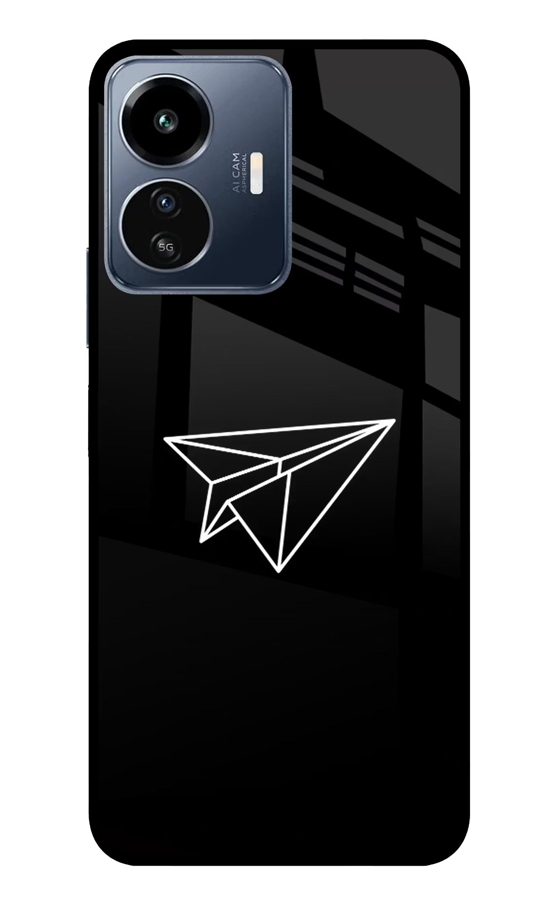 Paper Plane White IQOO Z6 Lite 5G Glass Case - Paper Plane White IQOO Z6 Lite 5G Glass Case Paper Plane White IQOO Z6 Lite 5G Glass Case