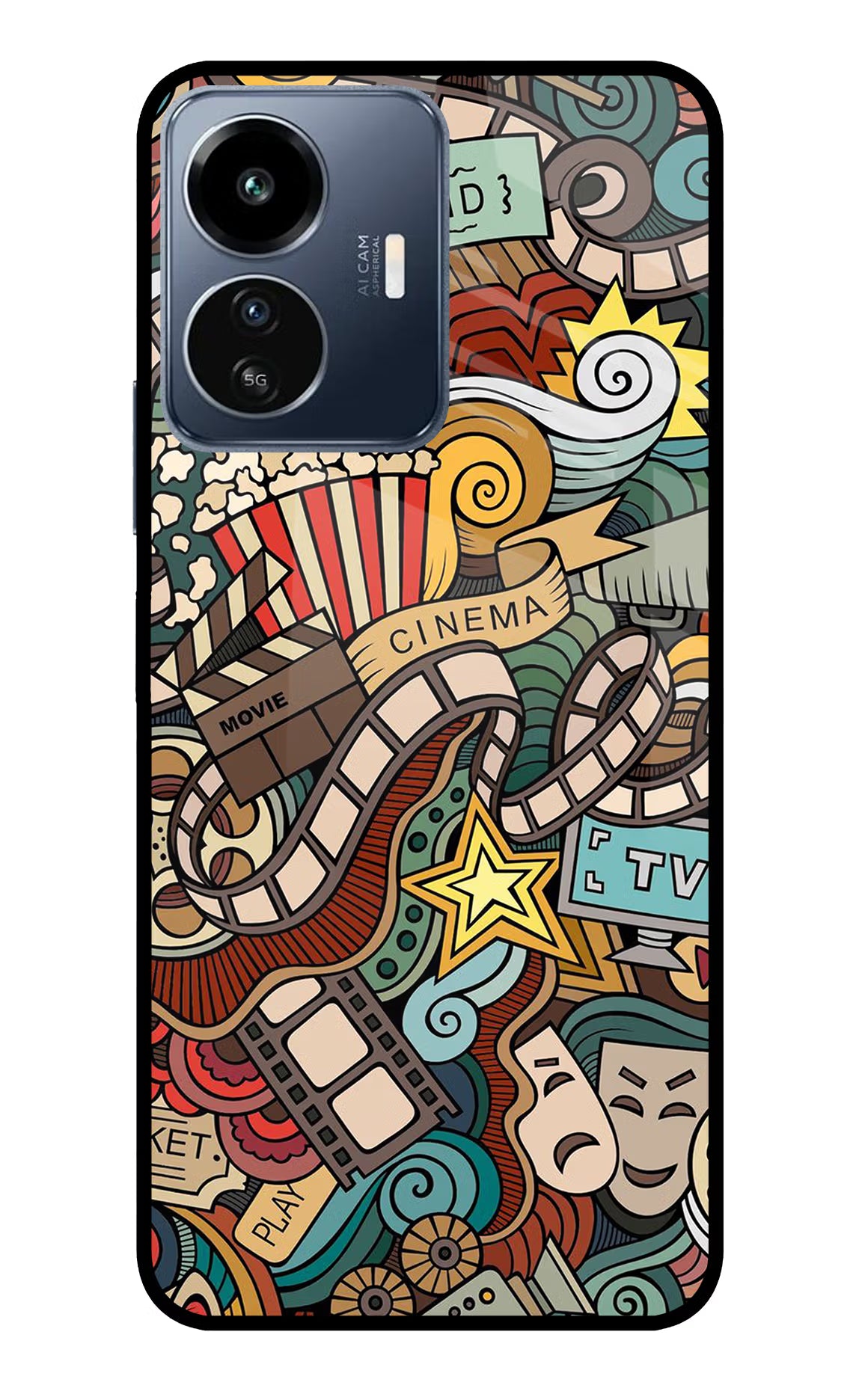 Cinema Abstract IQOO Z6 Lite 5G Glass Case - Cinema Abstract IQOO Z6 Lite 5G Glass Case Cinema Abstract IQOO Z6 Lite 5G Glass Case