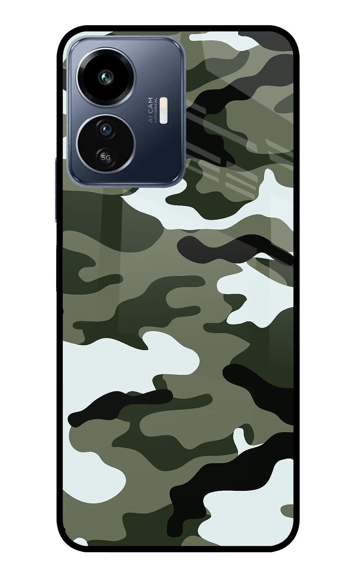 Camouflage IQOO Z6 Lite 5G Glass Case - Camouflage IQOO Z6 Lite 5G Glass Case Camouflage IQOO Z6 Lite 5G Glass Case