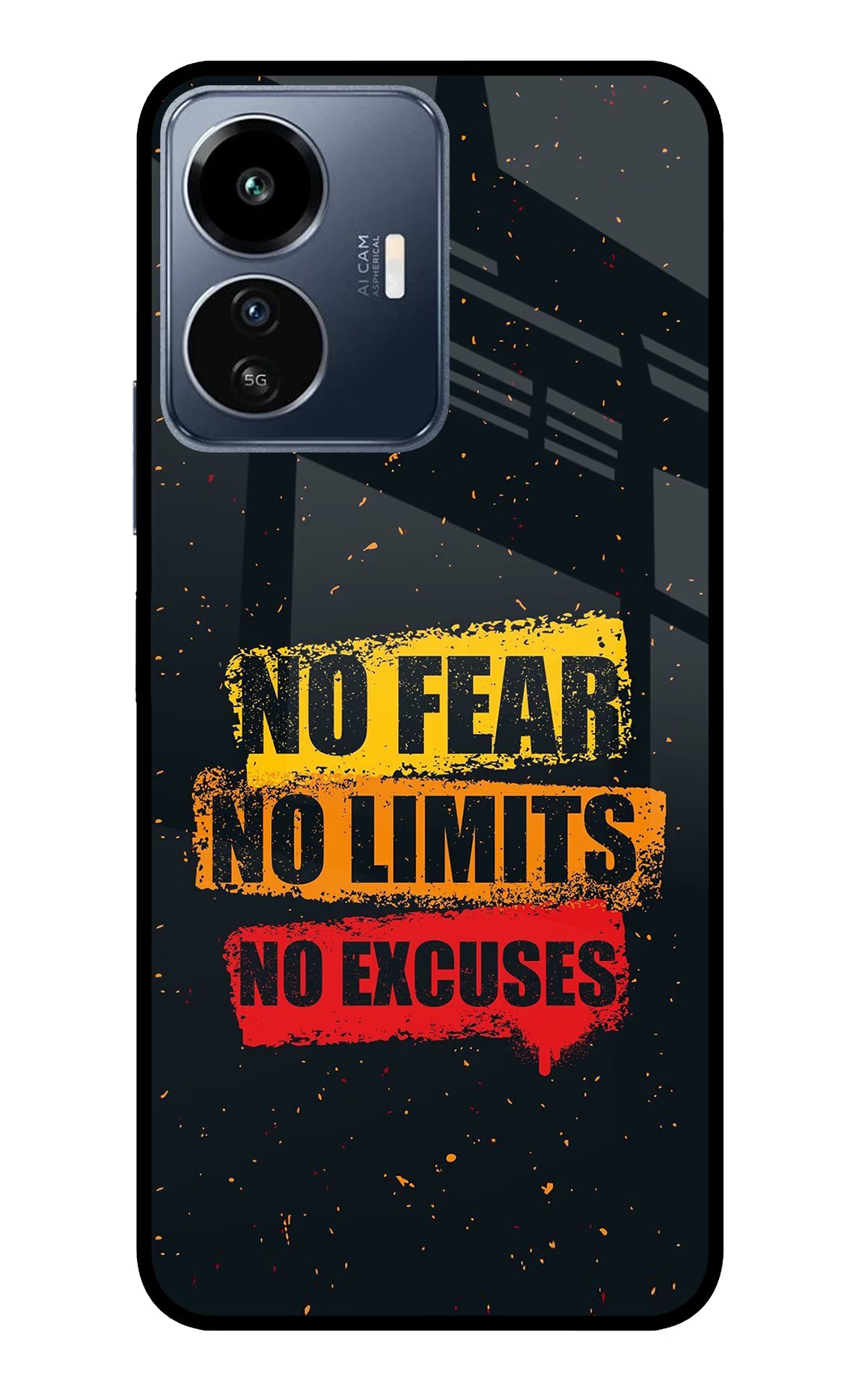 No Fear No Limits No Excuse IQOO Z6 Lite 5G Glass Case - No Fear No Limits No Excuse IQOO Z6 Lite 5G Glass Case No Fear No Limits No Excuse IQOO Z6 Lite 5G Glass Case