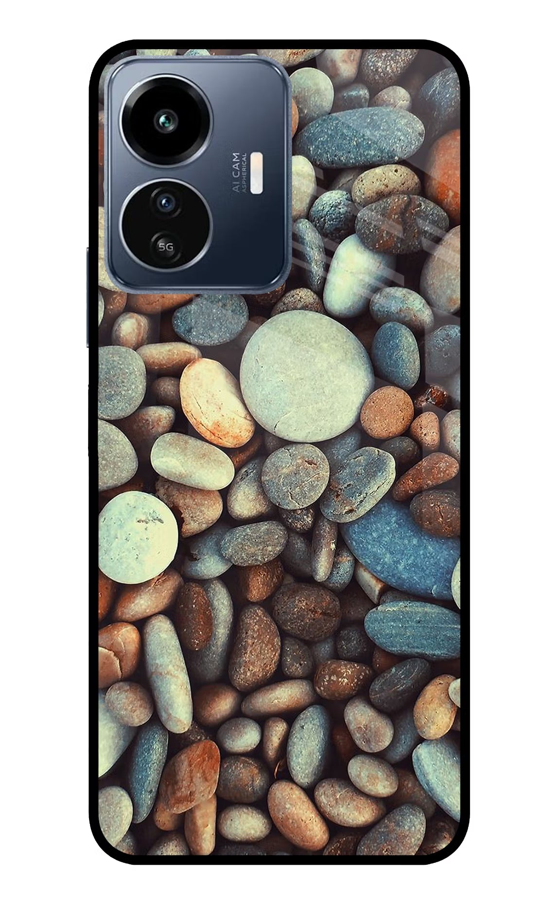 Pebble IQOO Z6 Lite 5G Glass Case - Pebble IQOO Z6 Lite 5G Glass Case Pebble IQOO Z6 Lite 5G Glass Case