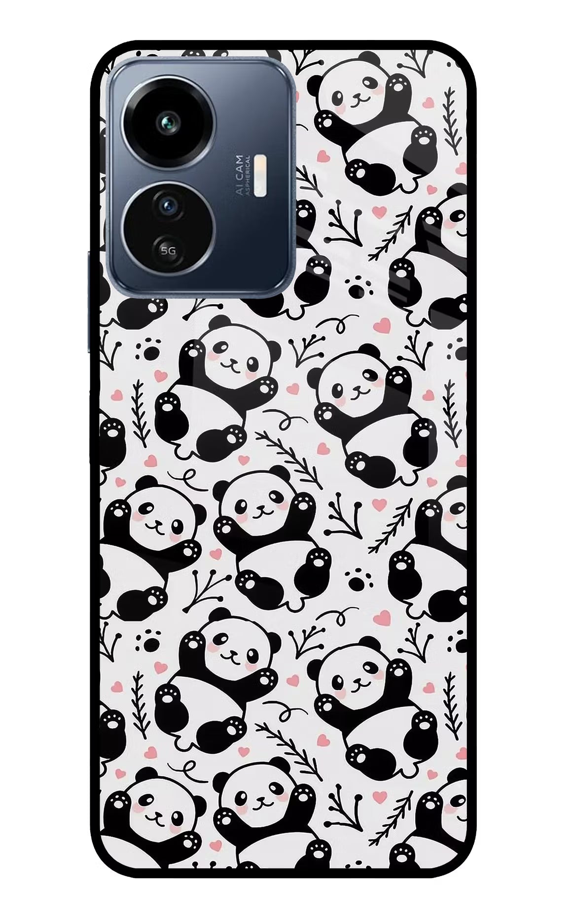 Cute Panda IQOO Z6 Lite 5G Glass Case - Cute Panda IQOO Z6 Lite 5G Glass Case Cute Panda IQOO Z6 Lite 5G Glass Case