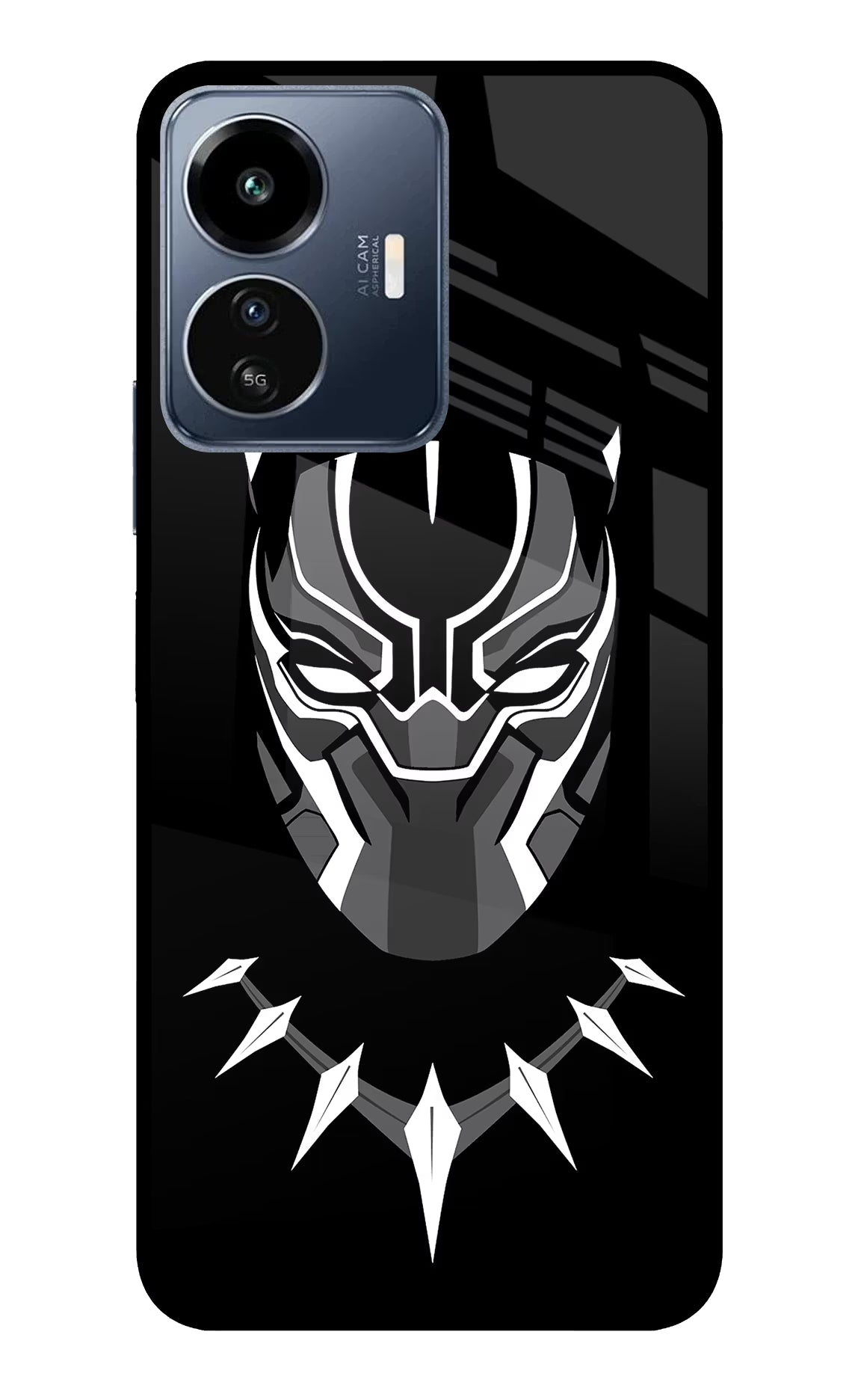 Black Panther IQOO Z6 Lite 5G Glass Case - Black Panther IQOO Z6 Lite 5G Glass Case Black Panther IQOO Z6 Lite 5G Glass Case