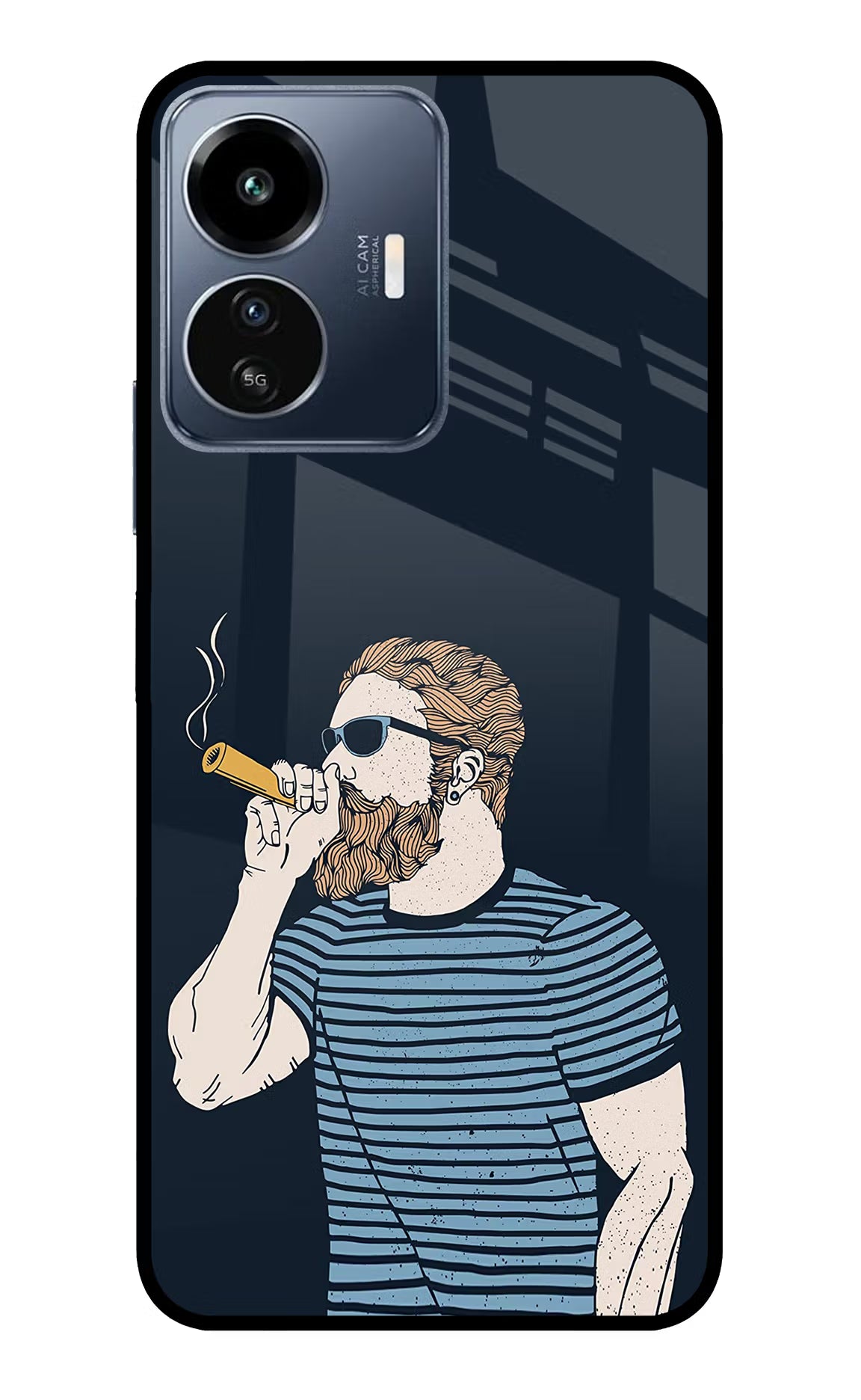 Smoking IQOO Z6 Lite 5G Glass Case - Smoking IQOO Z6 Lite 5G Glass Case Smoking IQOO Z6 Lite 5G Glass Case