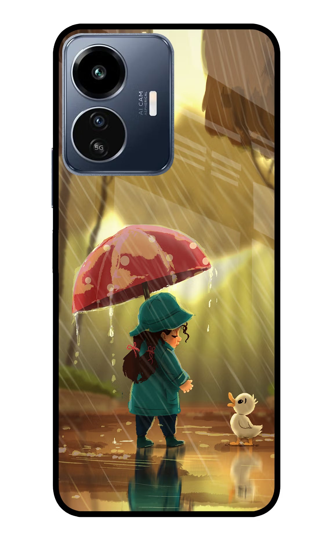 Rainy Day IQOO Z6 Lite 5G Glass Case - Rainy Day IQOO Z6 Lite 5G Glass Case Rainy Day IQOO Z6 Lite 5G Glass Case