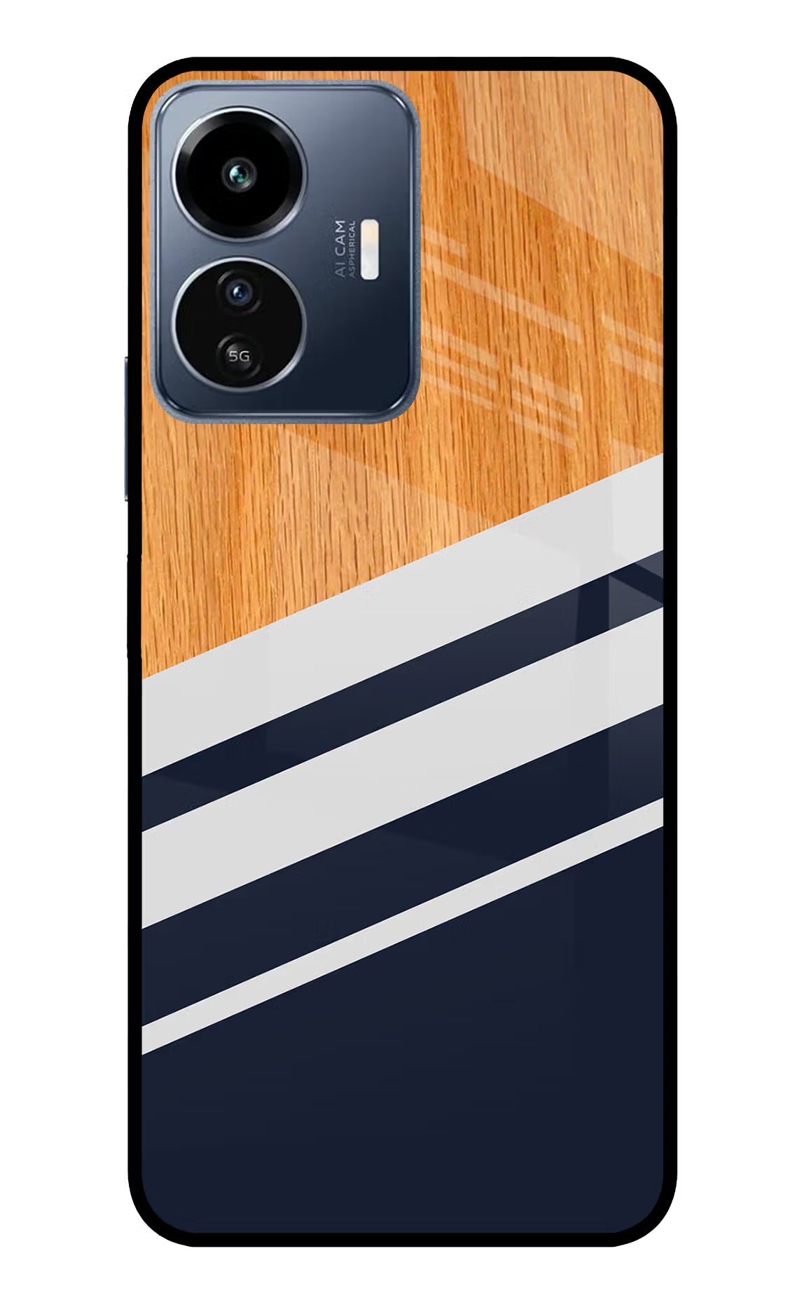 Blue and white wooden IQOO Z6 Lite 5G Glass Case - Blue and white wooden IQOO Z6 Lite 5G Glass Case Blue and white wooden IQOO Z6 Lite 5G Glass Case