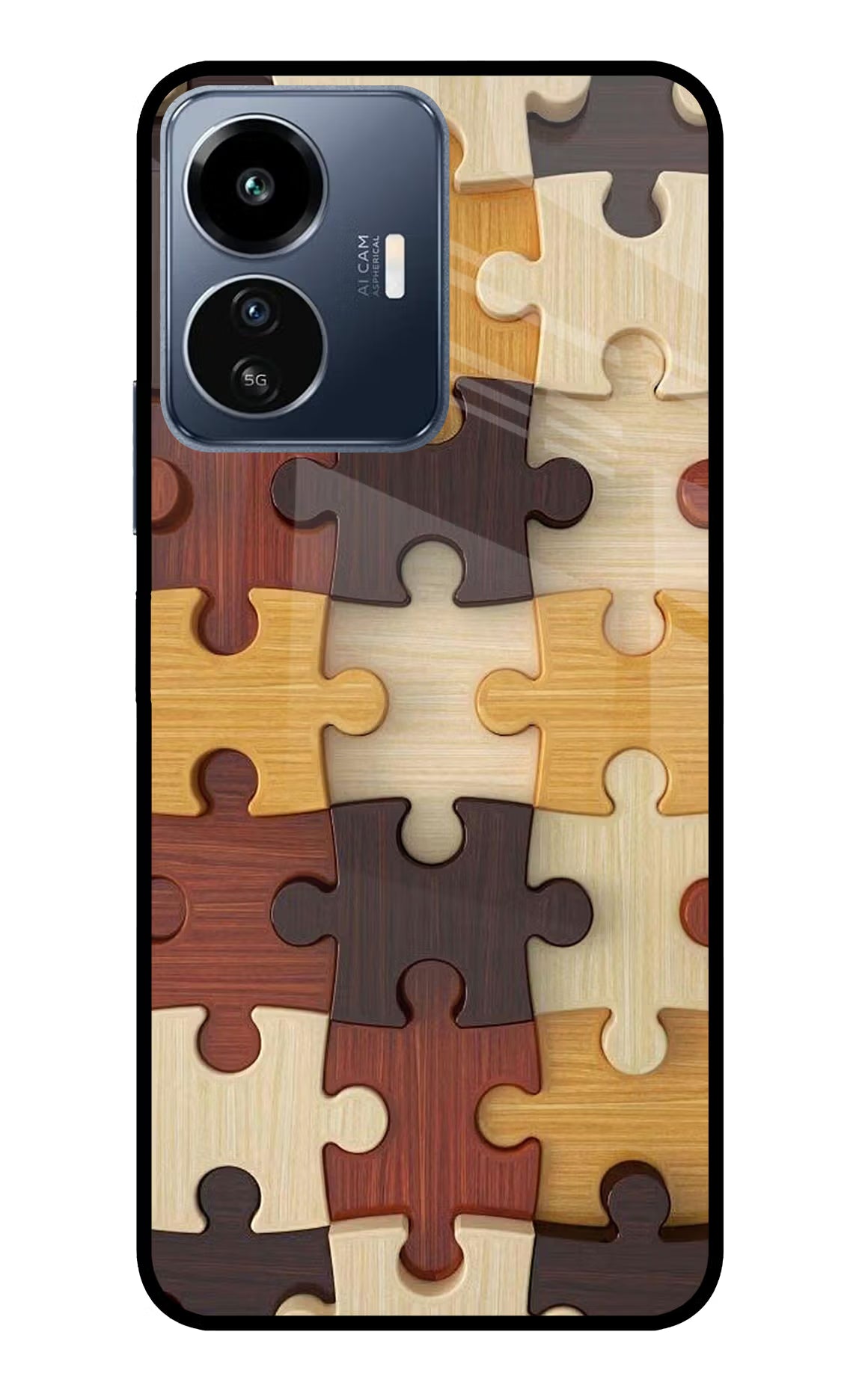 Wooden Puzzle IQOO Z6 Lite 5G Glass Case - Wooden Puzzle IQOO Z6 Lite 5G Glass Case Wooden Puzzle IQOO Z6 Lite 5G Glass Case