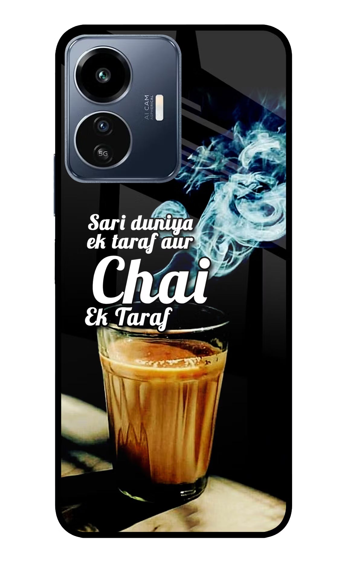 Chai Ek Taraf Quote IQOO Z6 Lite 5G Glass Case - Chai Ek Taraf Quote IQOO Z6 Lite 5G Glass Case Chai Ek Taraf Quote IQOO Z6 Lite 5G Glass Case