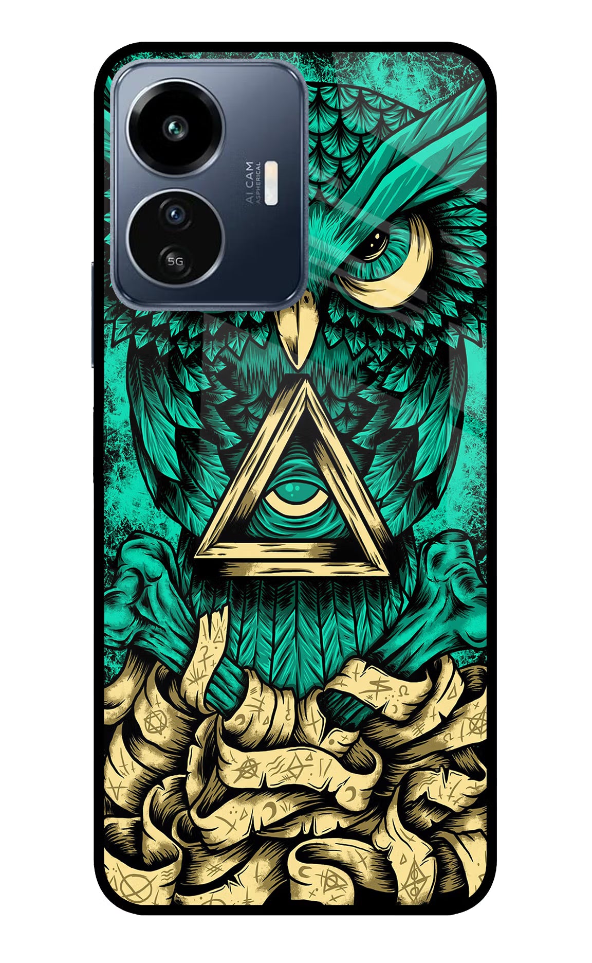 Green Owl IQOO Z6 Lite 5G Glass Case - Green Owl IQOO Z6 Lite 5G Glass Case Green Owl IQOO Z6 Lite 5G Glass Case