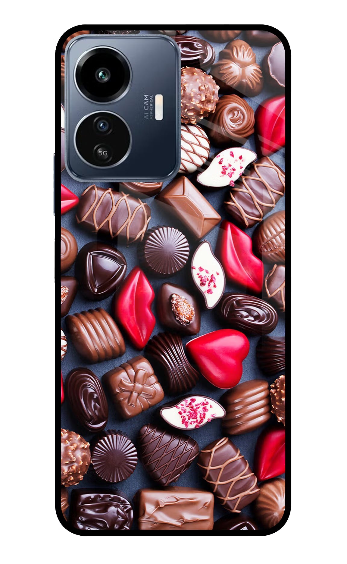 Chocolates IQOO Z6 Lite 5G Glass Case - Chocolates IQOO Z6 Lite 5G Glass Case Chocolates IQOO Z6 Lite 5G Glass Case