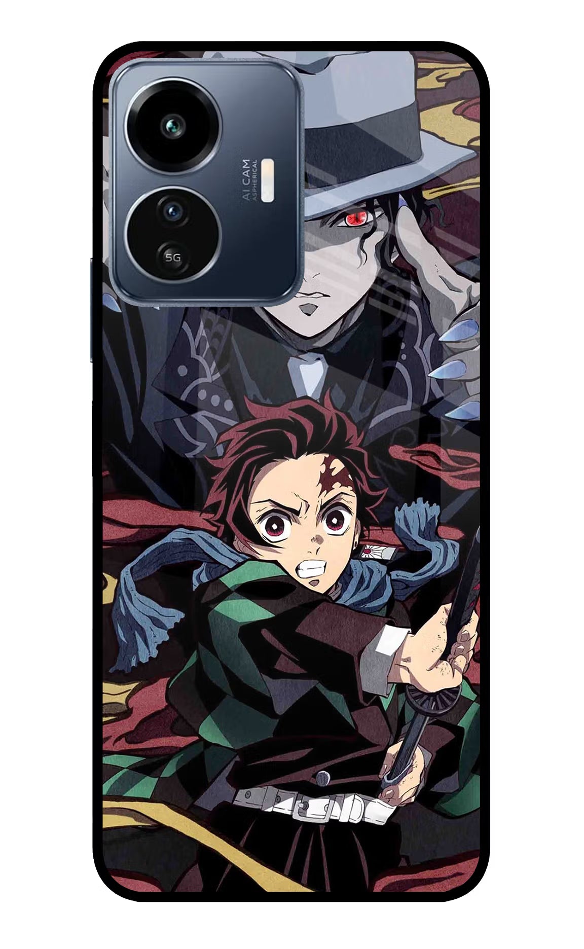 Demon Slayer IQOO Z6 Lite 5G Glass Case - Demon Slayer IQOO Z6 Lite 5G Glass Case Demon Slayer IQOO Z6 Lite 5G Glass Case