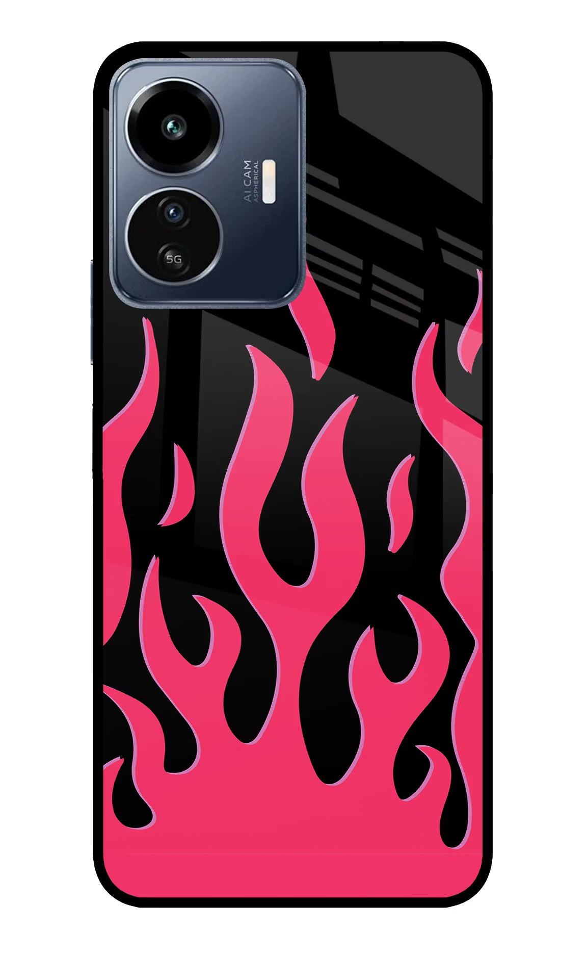 Fire Flames IQOO Z6 Lite 5G Glass Case - Fire Flames IQOO Z6 Lite 5G Glass Case Fire Flames IQOO Z6 Lite 5G Glass Case