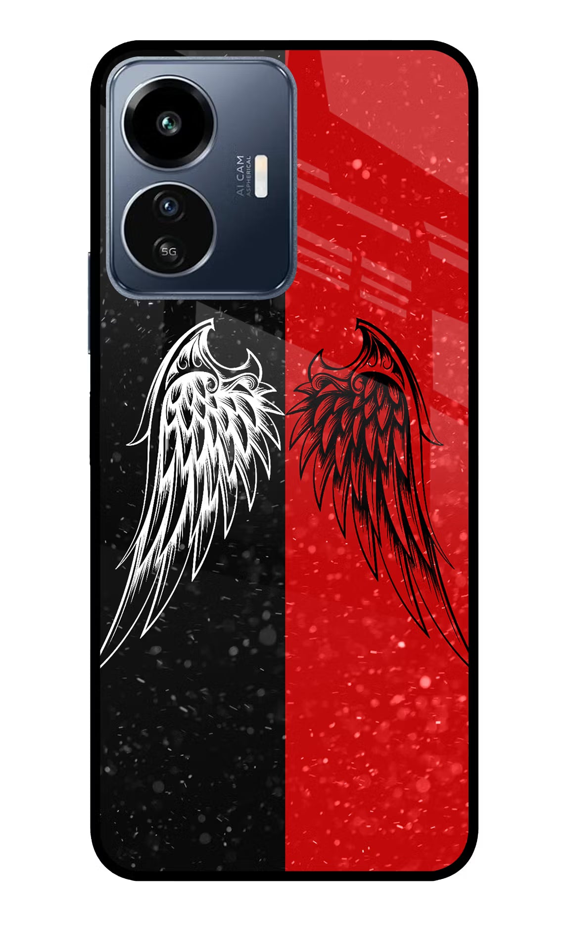 Wings IQOO Z6 Lite 5G Glass Case - Wings IQOO Z6 Lite 5G Glass Case Wings IQOO Z6 Lite 5G Glass Case
