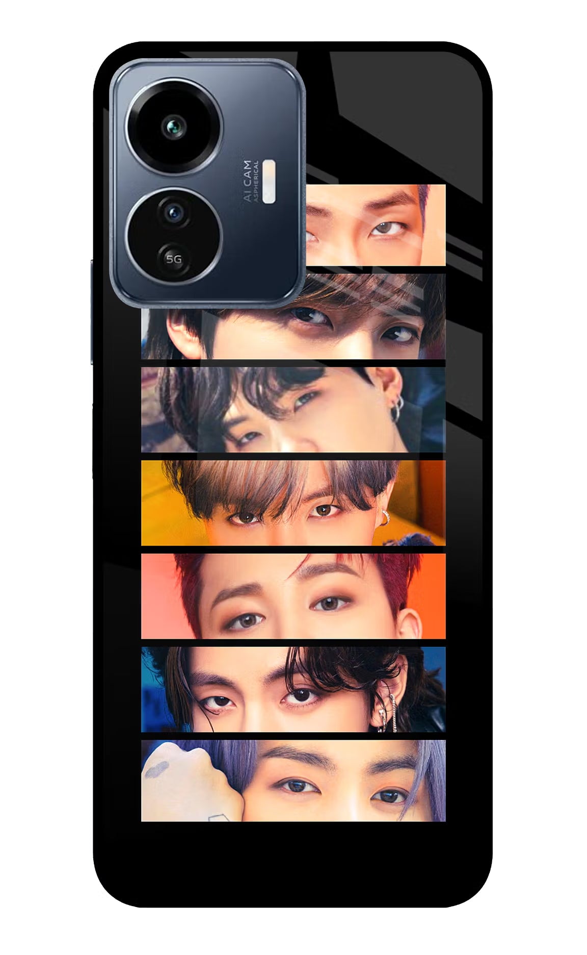 BTS Eyes IQOO Z6 Lite 5G Glass Case - BTS Eyes IQOO Z6 Lite 5G Glass Case BTS Eyes IQOO Z6 Lite 5G Glass Case
