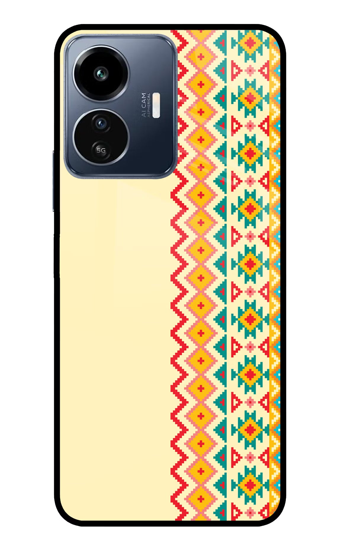 Ethnic Seamless IQOO Z6 Lite 5G Glass Case - Ethnic Seamless IQOO Z6 Lite 5G Glass Case Ethnic Seamless IQOO Z6 Lite 5G Glass Case
