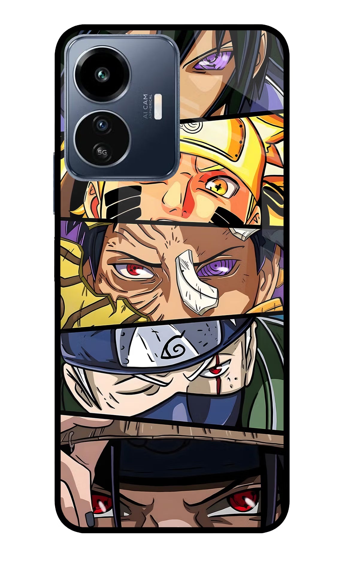 Naruto Character IQOO Z6 Lite 5G Glass Case - Naruto Character IQOO Z6 Lite 5G Glass Case Naruto Character IQOO Z6 Lite 5G Glass Case
