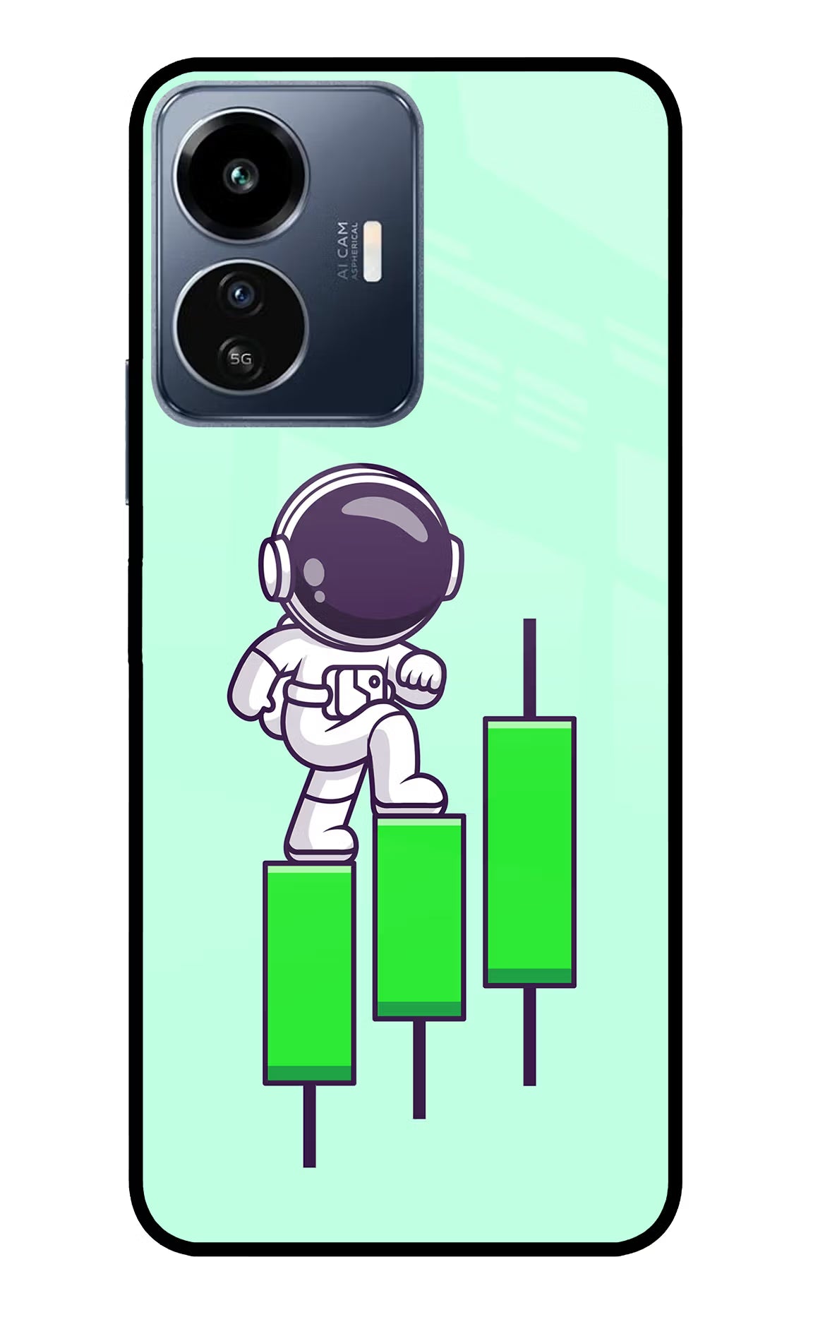 Astronaut Trader IQOO Z6 Lite 5G Glass Case - Astronaut Trader IQOO Z6 Lite 5G Glass Case Astronaut Trader IQOO Z6 Lite 5G Glass Case