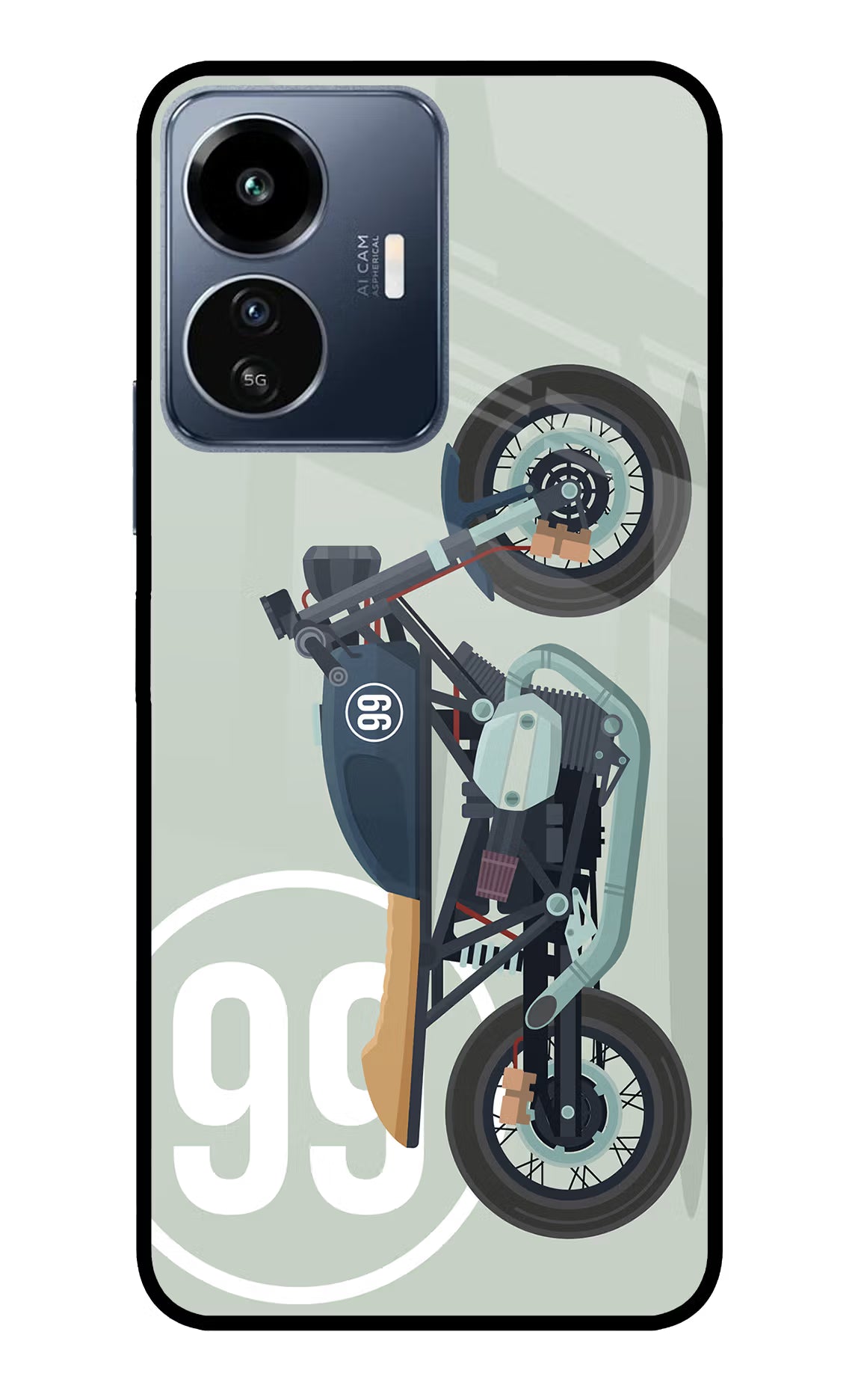 Classic Cafe Racer 99 IQOO Z6 Lite 5G Glass Case - Classic Cafe Racer 99 IQOO Z6 Lite 5G Glass Case Classic Cafe Racer 99 IQOO Z6 Lite 5G Glass Case
