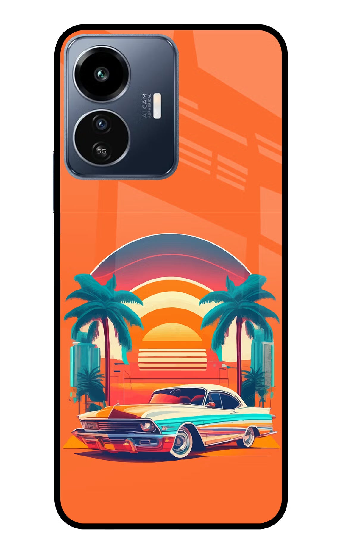 Palm Drive 80s IQOO Z6 Lite 5G Glass Case - Palm Drive 80s IQOO Z6 Lite 5G Glass Case Palm Drive 80s IQOO Z6 Lite 5G Glass Case