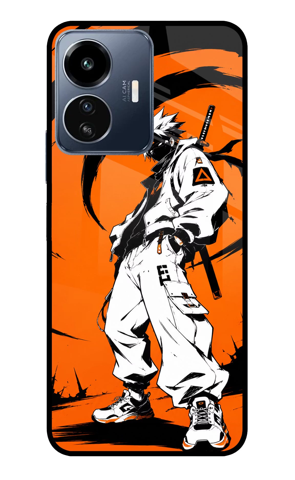 Street Samurai IQOO Z6 Lite 5G Back Cover - Street Samurai IQOO Z6 Lite 5G Glass Case Back Cover by Casekaro Street Samurai IQOO Z6 Lite 5G Glass Case Back Cover by Casekaro
